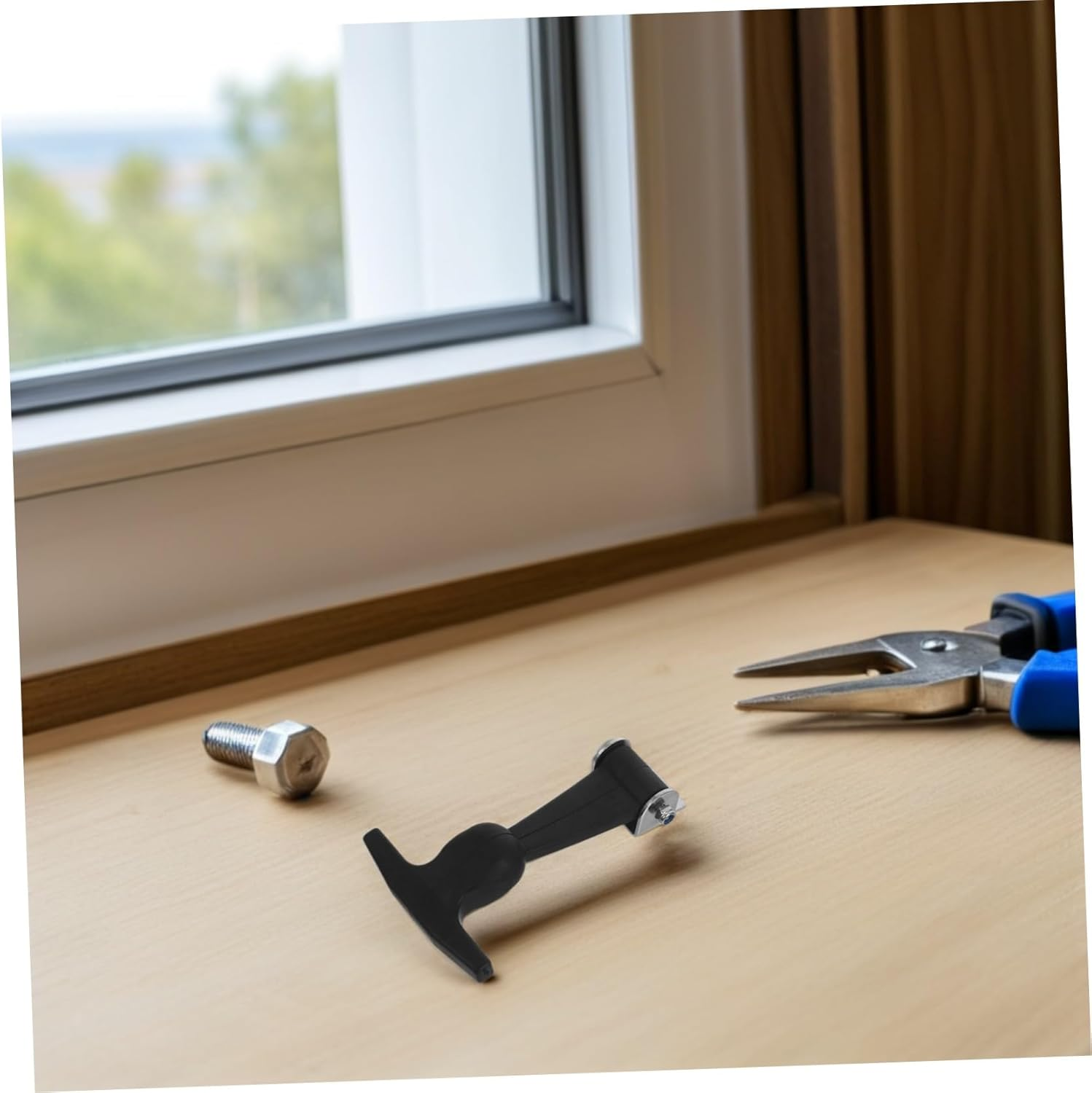 2Pcs Stainless Steel T Handle Locking Mechanism Heavy Duty Adjustable Box Latch for Tool Boxes Industrial Equipment Aviation Cases Vehicle Engine with Quick Release and Impact image number 2