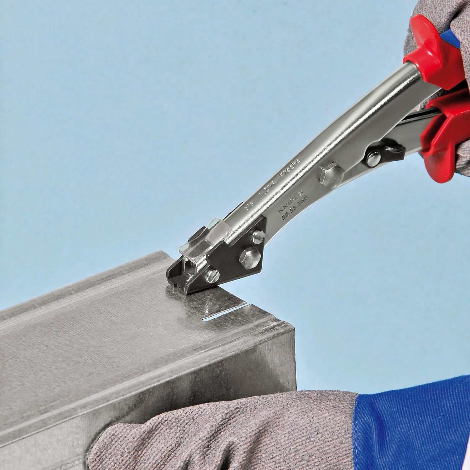 KNIPEX Tools - Sheet Metal Nibblers, Multi-Component (9055280), Red