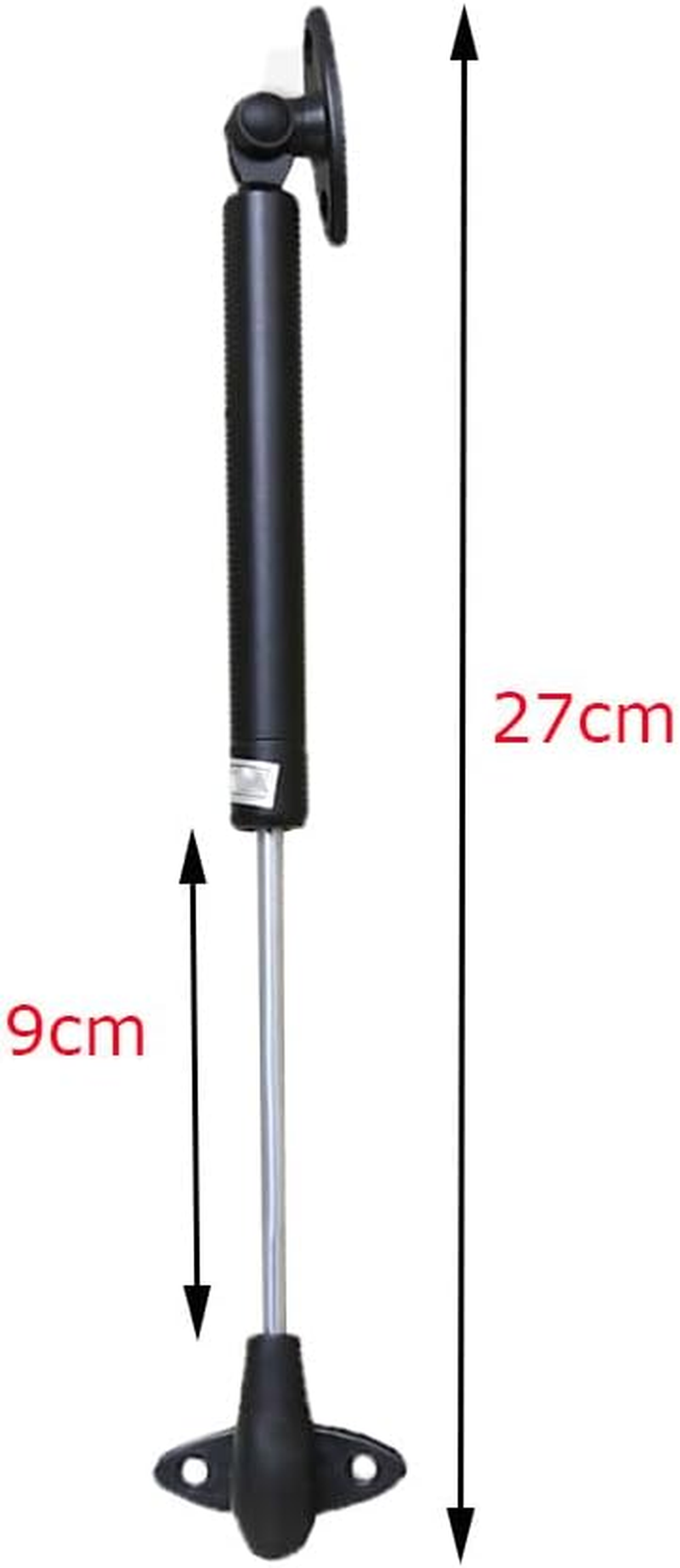 2 Pcs Safety Lid Support, Esforzarse Toy Box Hinges Hydraulic Gas Strut Pneumatic Lever for Cabinet Flip-Up Door with Soft Closing Adjustable Lifting Support Buffer Hinge (Black) image number 3