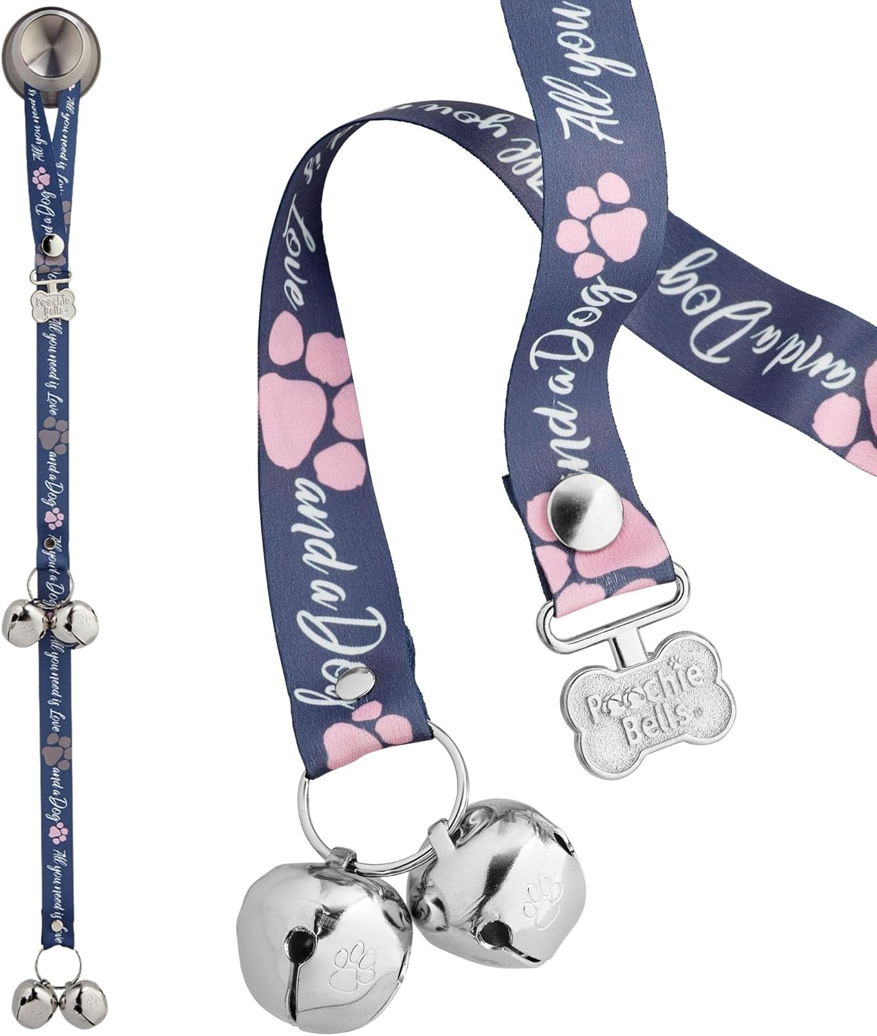 Poochiebells Verified Potty Training Dog Doorbells, Simple and Effective Puppy Housetraining Bell Tool with Easy, Step-By-Step Instructions, Doggie Dialogue Collection