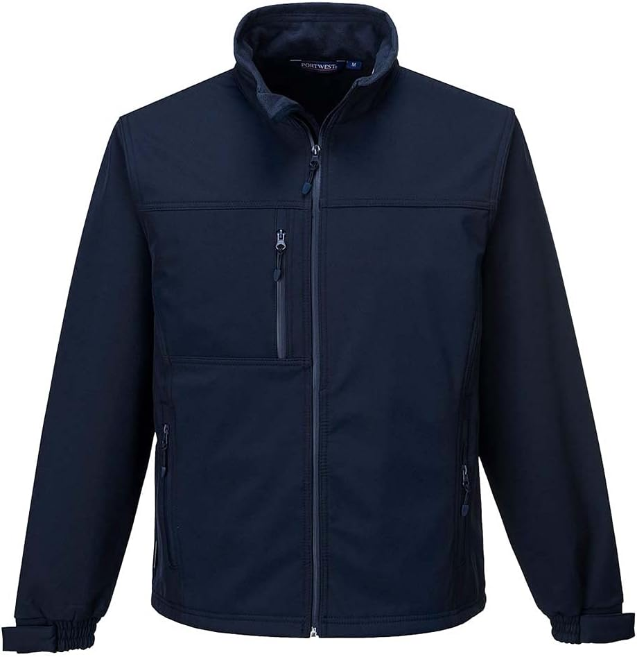 Portwest TK50 Water Resistant Windproof Softshell Jacket (3L) Black, 3X-Large