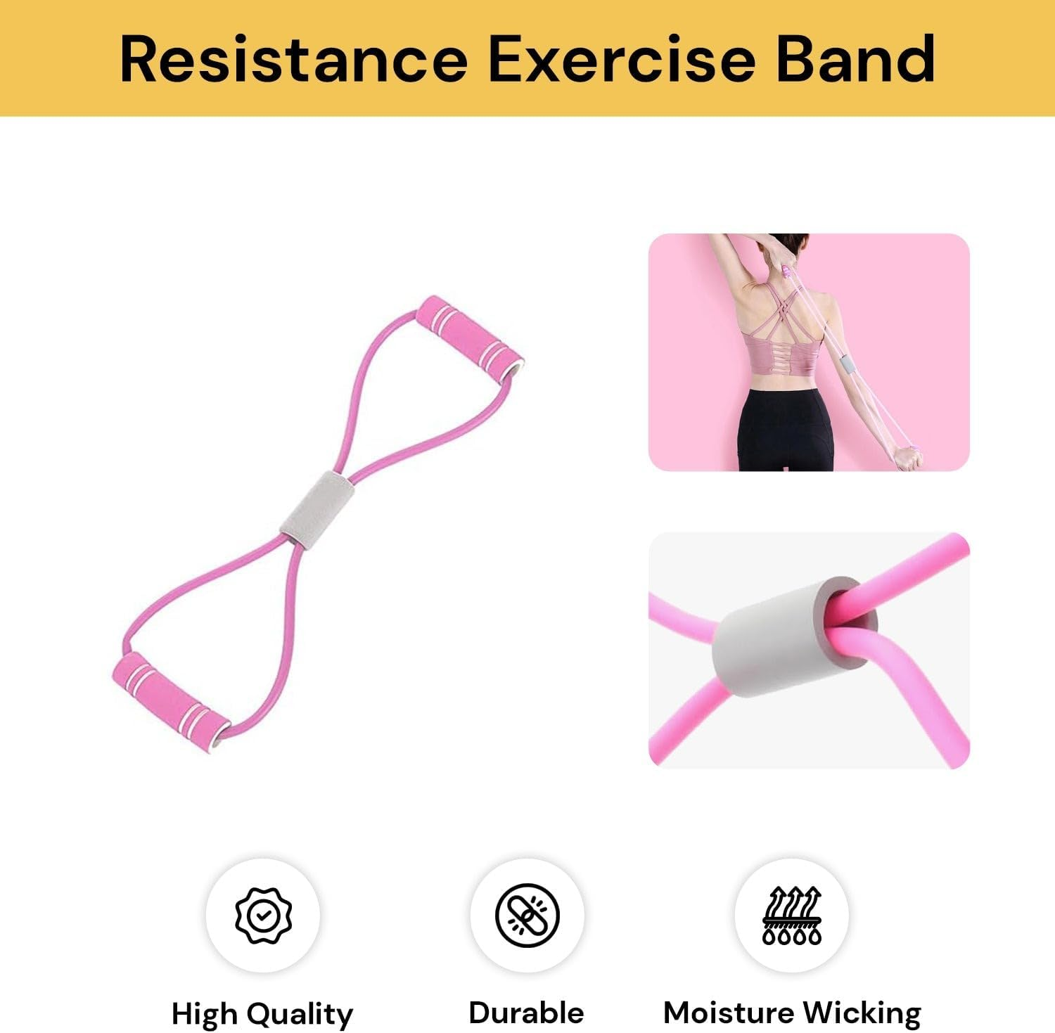 EZONEDEAL Chest Expander Resistance 8 Type Muscle Chest Expander Rope Workout Pulling Exerciser Fitness Exercise Tube Sports Yoga for Men and Women Yoga, Home Gym, Pilates, Fitness Exercise image number 5