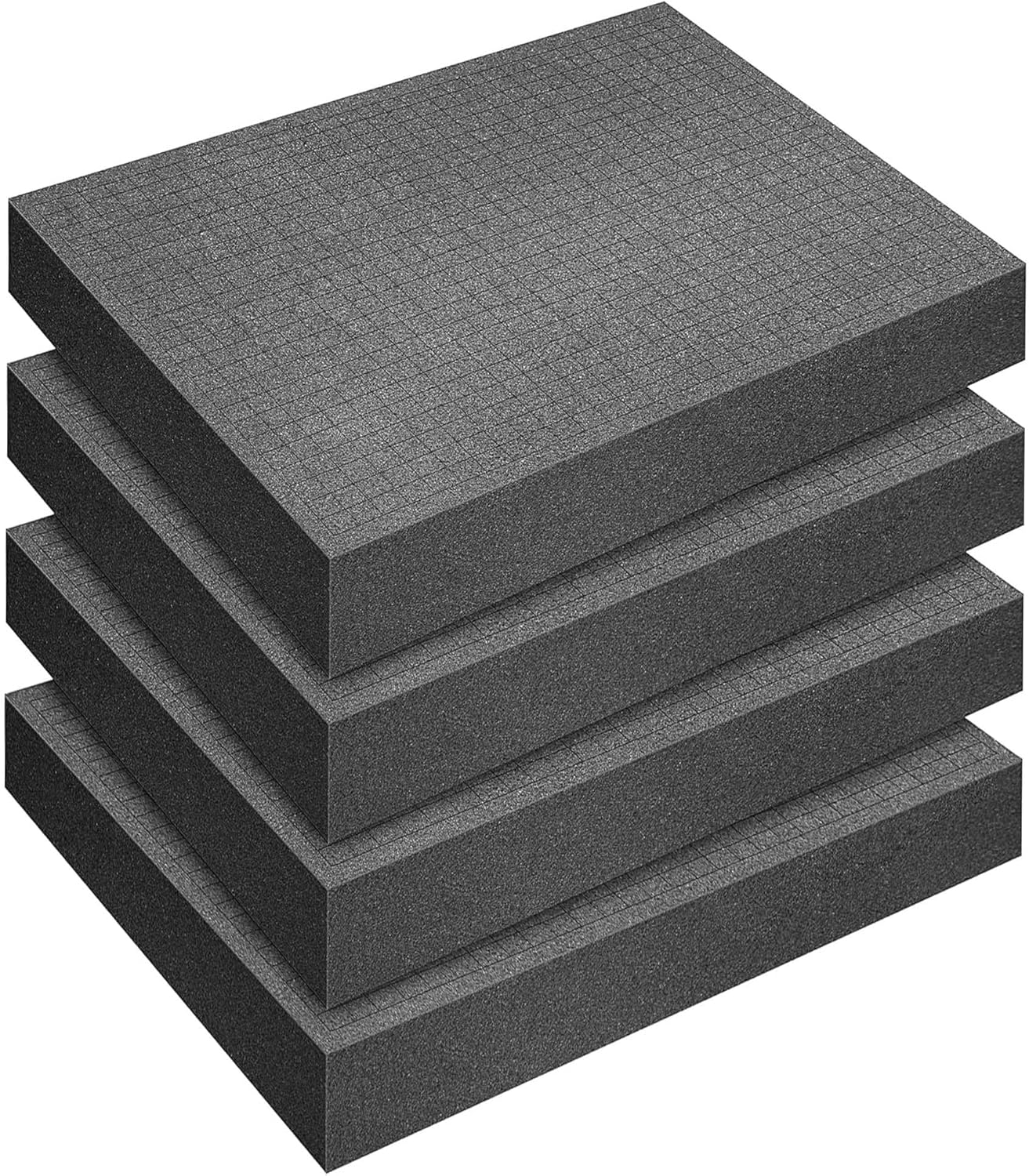 DECOHS 4 Pcs Pick and Pluck Foam Insert - 16 X 12 X 2 Inch Pre Cube Sheet Foam with Bottom Use for Board Game Box Cases Storage Drawer image number 3