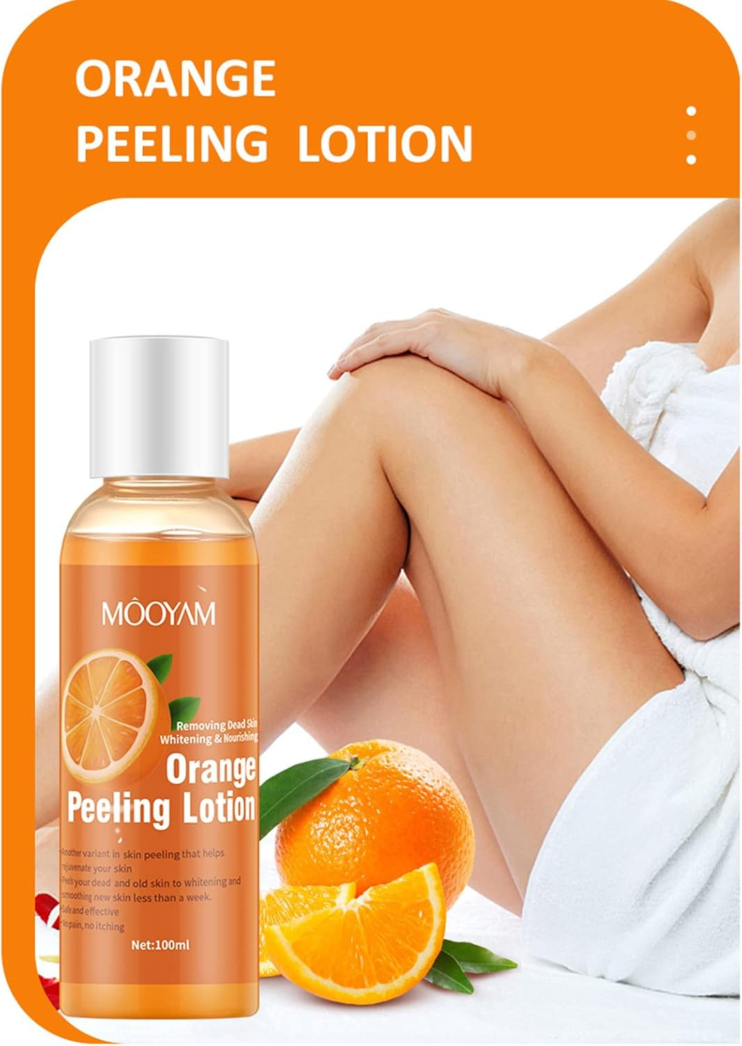 LOUJIN 100Ml Orange Peeling Lotion Peeling Oil Body Lotion Gentle Exfoliating Gel Remove Dead Skin Whitening Nourishing image number 1