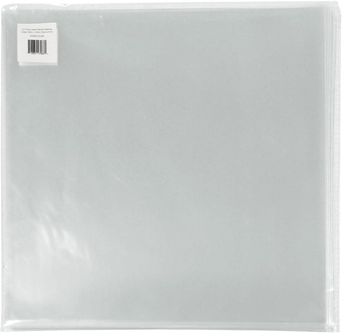 12" Inch Vinyl Outer Record Sleeves Large 33Cm X 33Cm Ultra Clear Pack of 25 image number 2