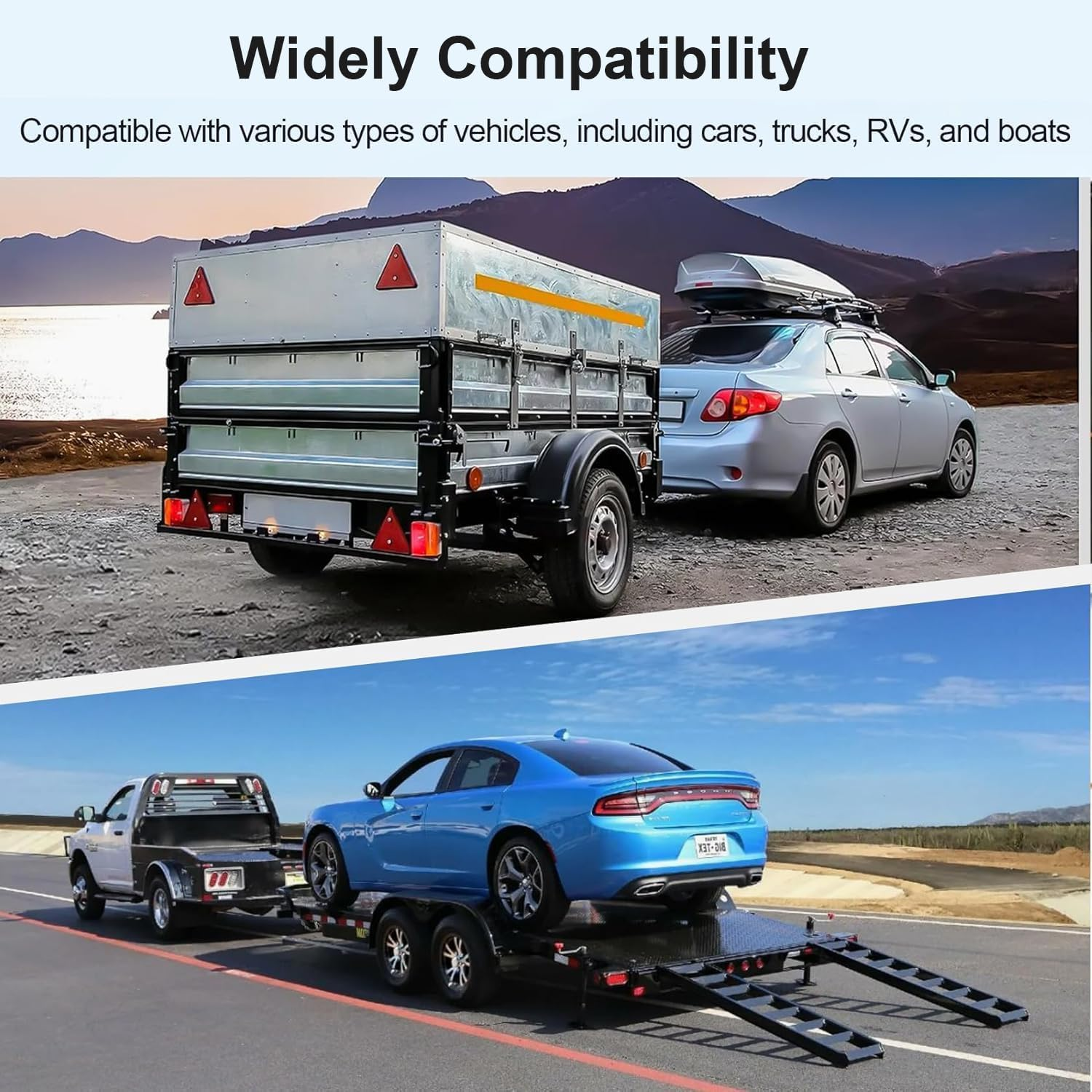 12 Pin Male Female Plug Flat Trailer Socket Trailer Socket Plug Set, Caravan Connector Adaptor for Trailer Caravan Tent Toolbox