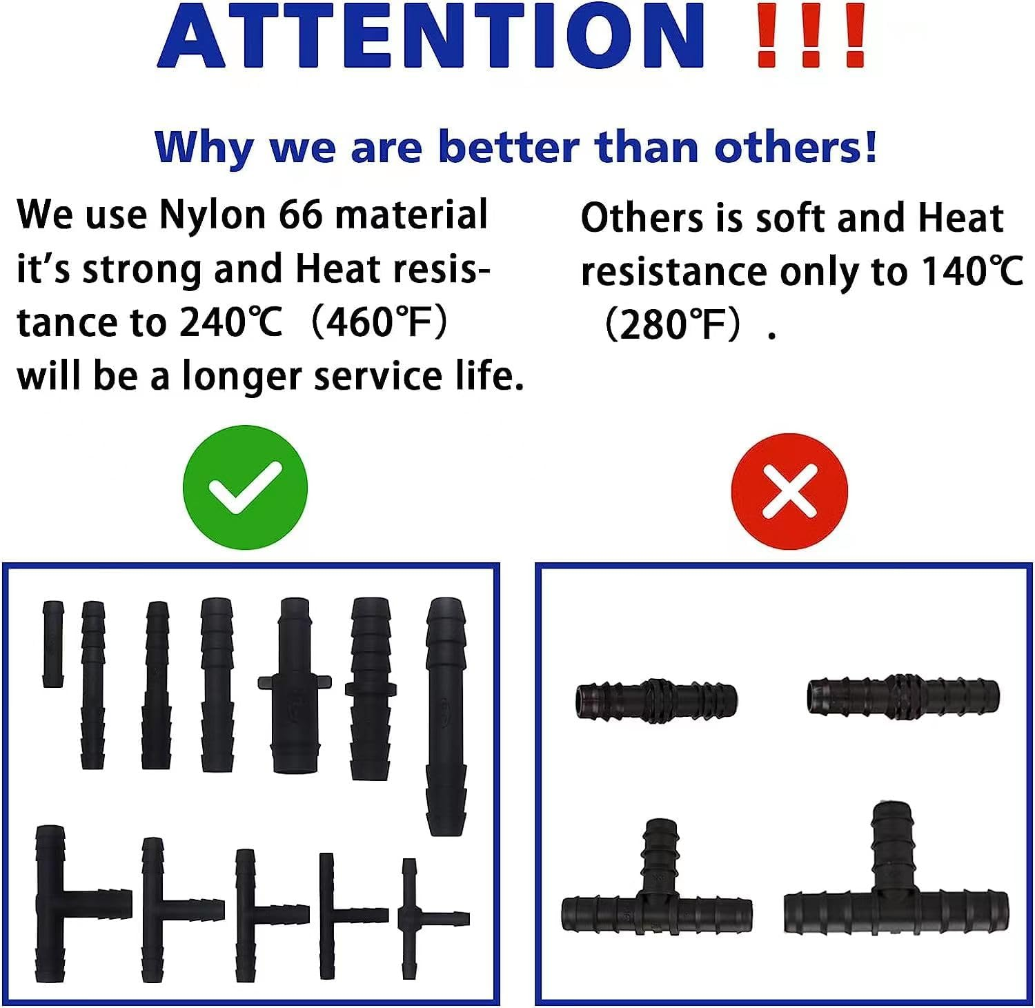 113 Pcs Vacuum Connector Kit, Including Hose Tee Connectors and Hose Reducer Connectors, 12 Sizes Automotive Vacuum Tubing Connector for Replacing Vacuum Hoses image number 4