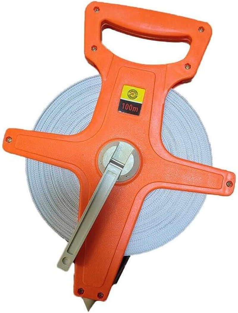 Tape Measure 30M 50M 100M Fiberglass Open Reel Measuring Metric Imperial, Moisture and Rust Resistant, Easy-Wind Drum, for Landscaping and Surveying image number 4