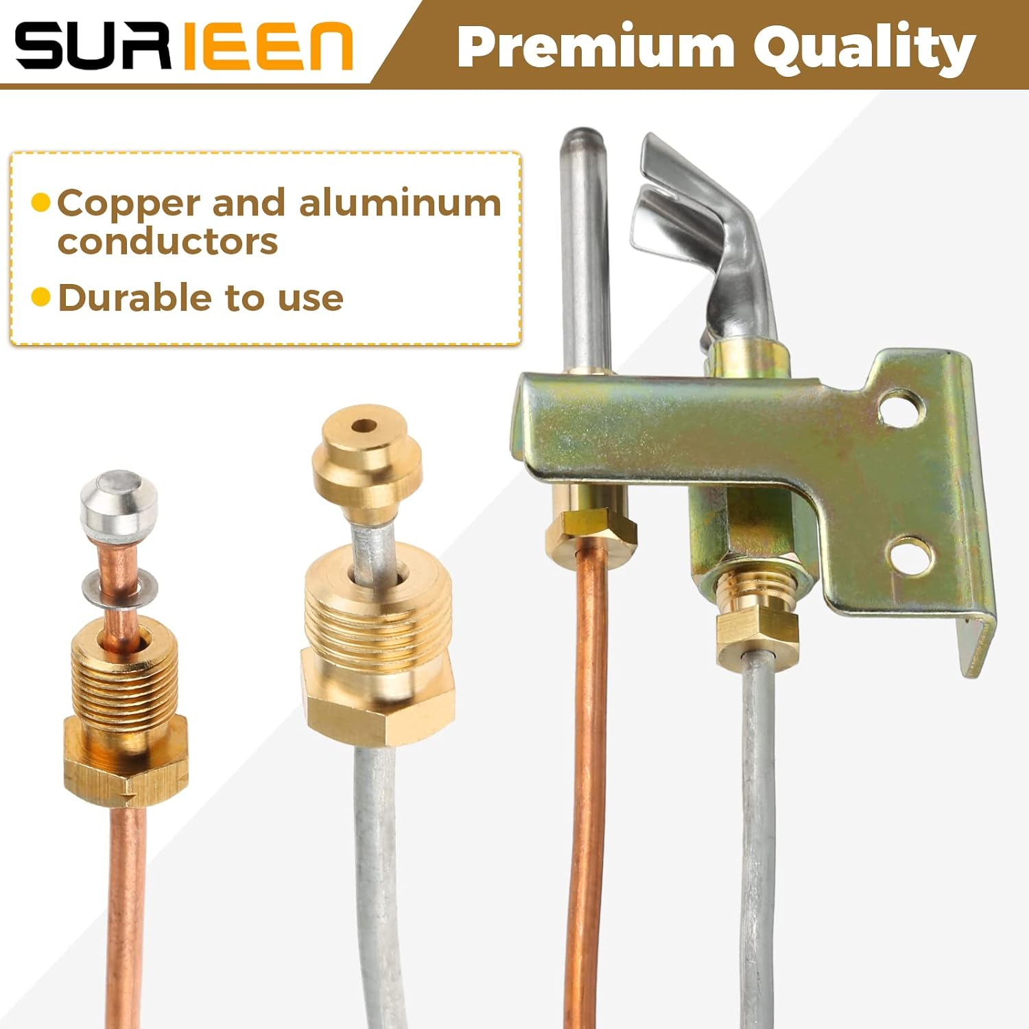 Water Heater Pilot Assembly, LP Propane Gas Water Heater Pilot Assembly Include Pilot Thermocouple and Tubing LP Propane Replacement for Desa, Reddy, All-Pro, Universal, NR, Sears, Remington image number 3