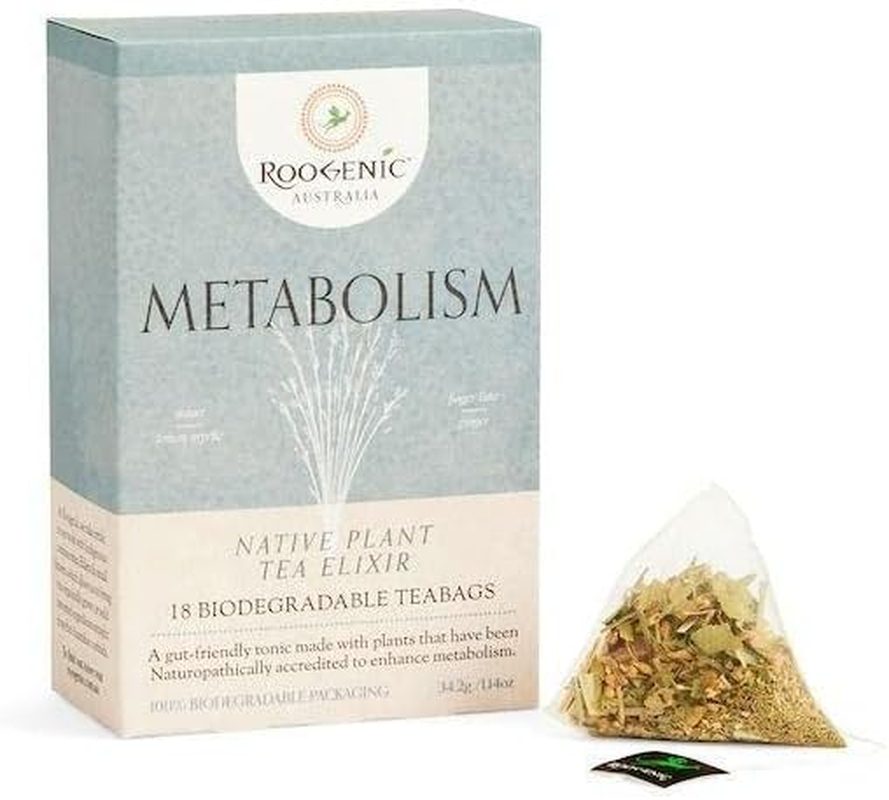 Roogenic Metabolism Tea Bags in Box, 18 Biodegradable Tea Bags image number 1