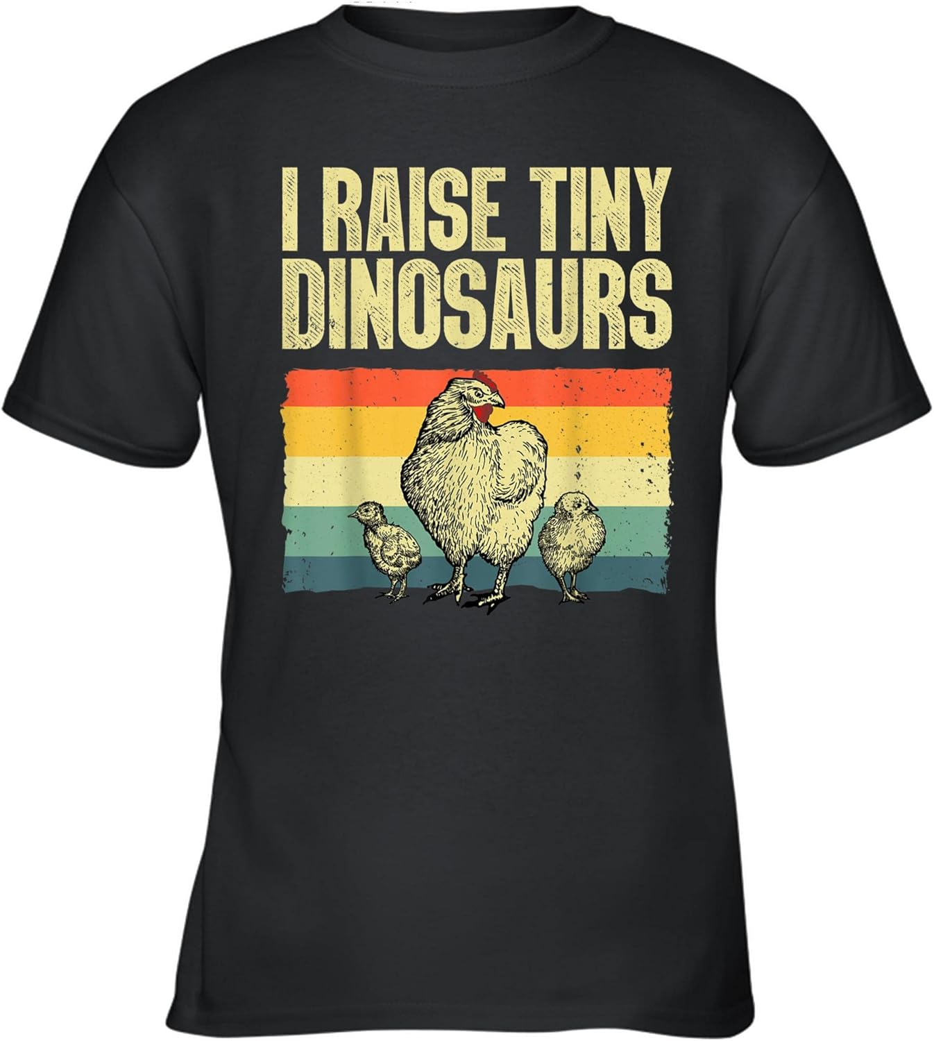 I Raise Tiny Dinosaurs Chicken Rooster Hen Chicken Farmer Lovers Farm Farming Unisex Kids Shirt Gift image number 3