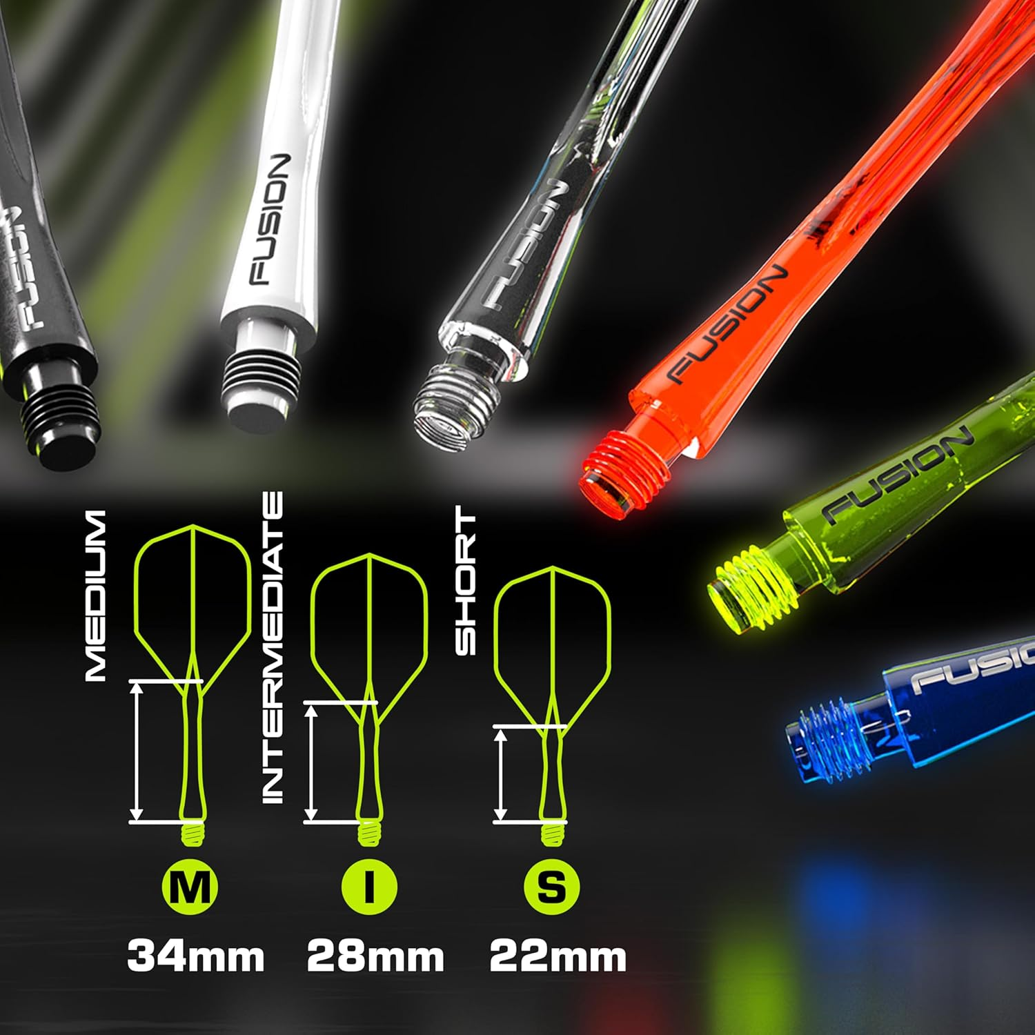 WINMAU Fusion Intergrated Dart Flight and Shaft System - 1 Set per Pack (3 Flights and Shafts in Total) image number 2