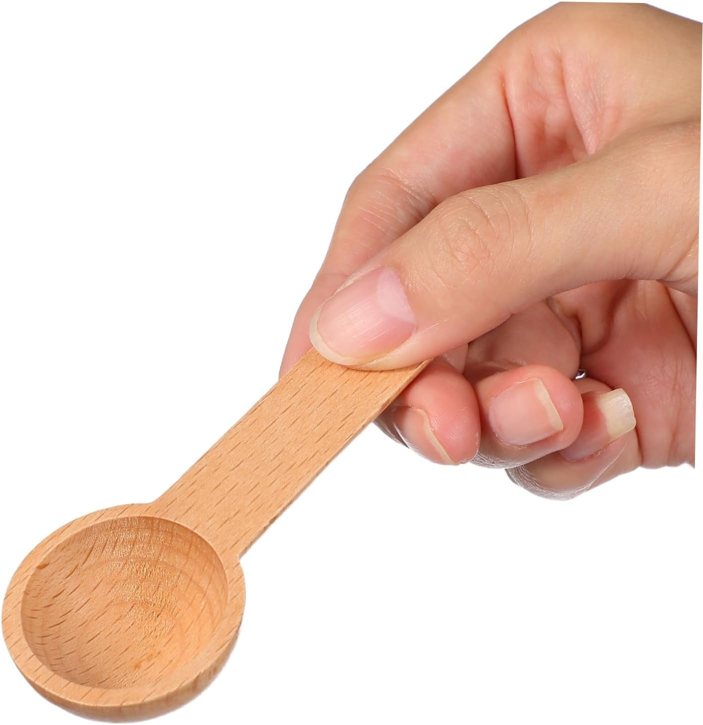 PHENOFICE 4Pcs Wooden Coffee Scoop Measuring Spoons for Jars Sturdy Beech Wood Coffee Beans Tea Milk Powder Baking Scoops Accurate Small Kitchen Tools for Espresso Preparation image number 4
