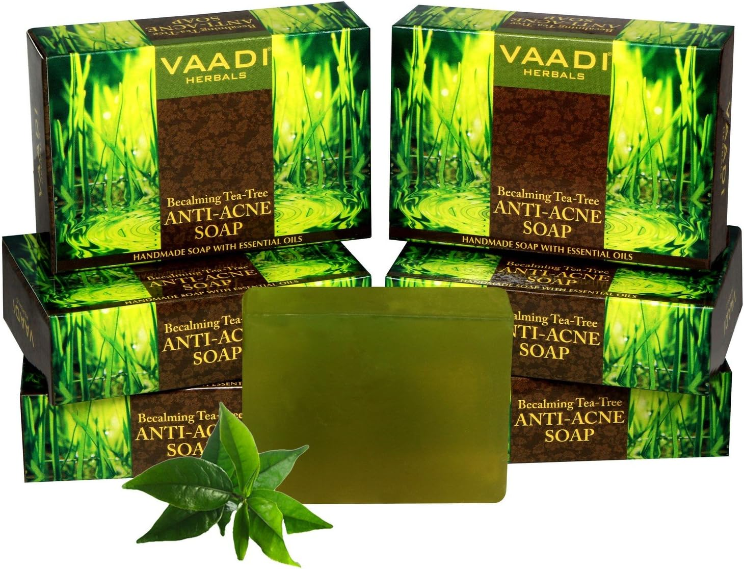 Vaadi Herbals Becalming Tea Tree Soap anti Acne Therapy, 75Gms X 6 image number 4