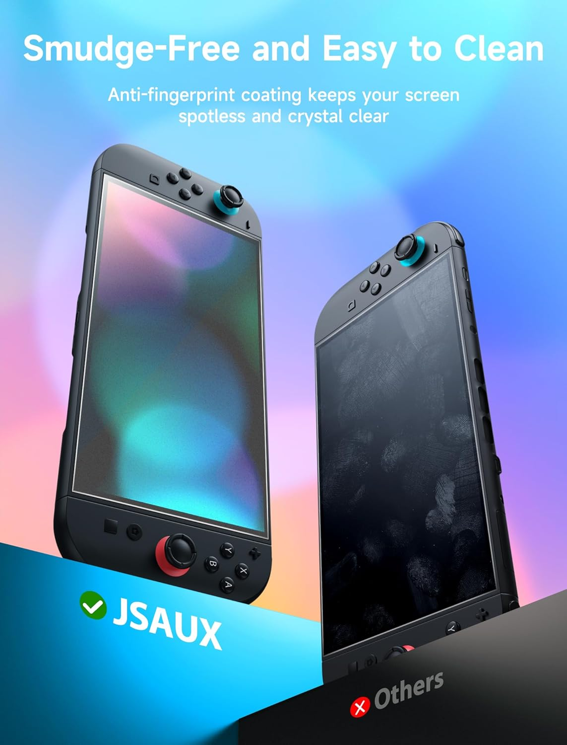 JSAUX Anti-Glare Screen Protector for Nintendo Switch 2 (2025), [2-Pack] Matte Glass Protector 9H Hardness Easy to Install with Guiding Frame Scratch Resistant Tempered Glass image number 1