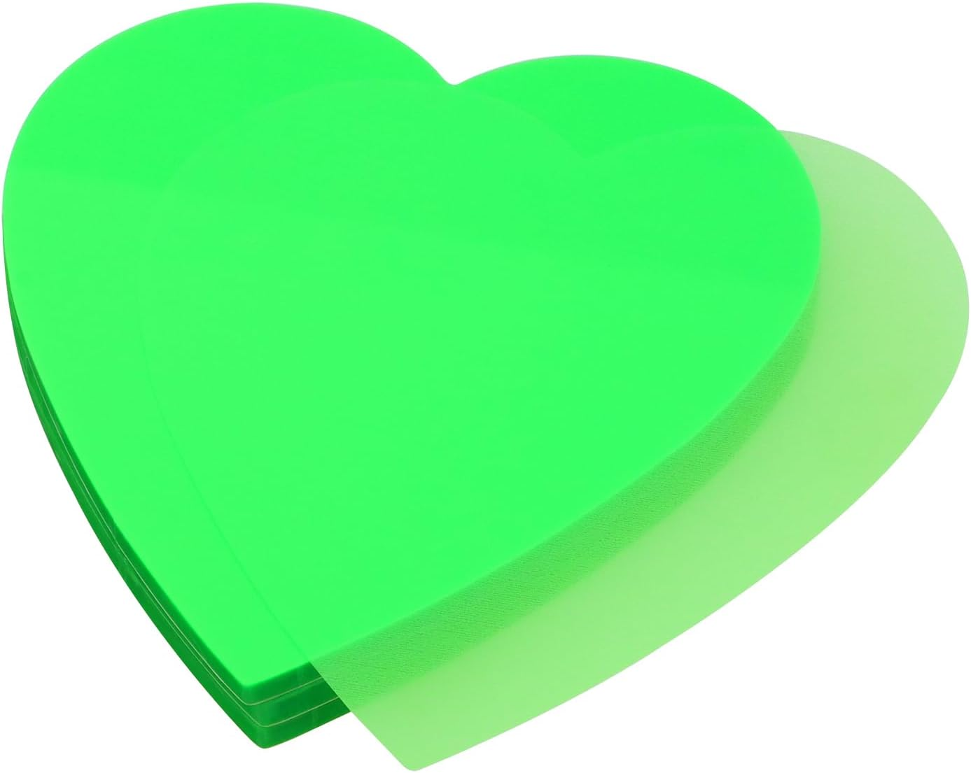 ONLYKXY 3 Pack Heart Shaped Transparent Sticky Notes 2.8X2.8In Waterproof Self-Stick Book Tabs 150 Sheets PET Markers Sticky Notes Pad (Pink)