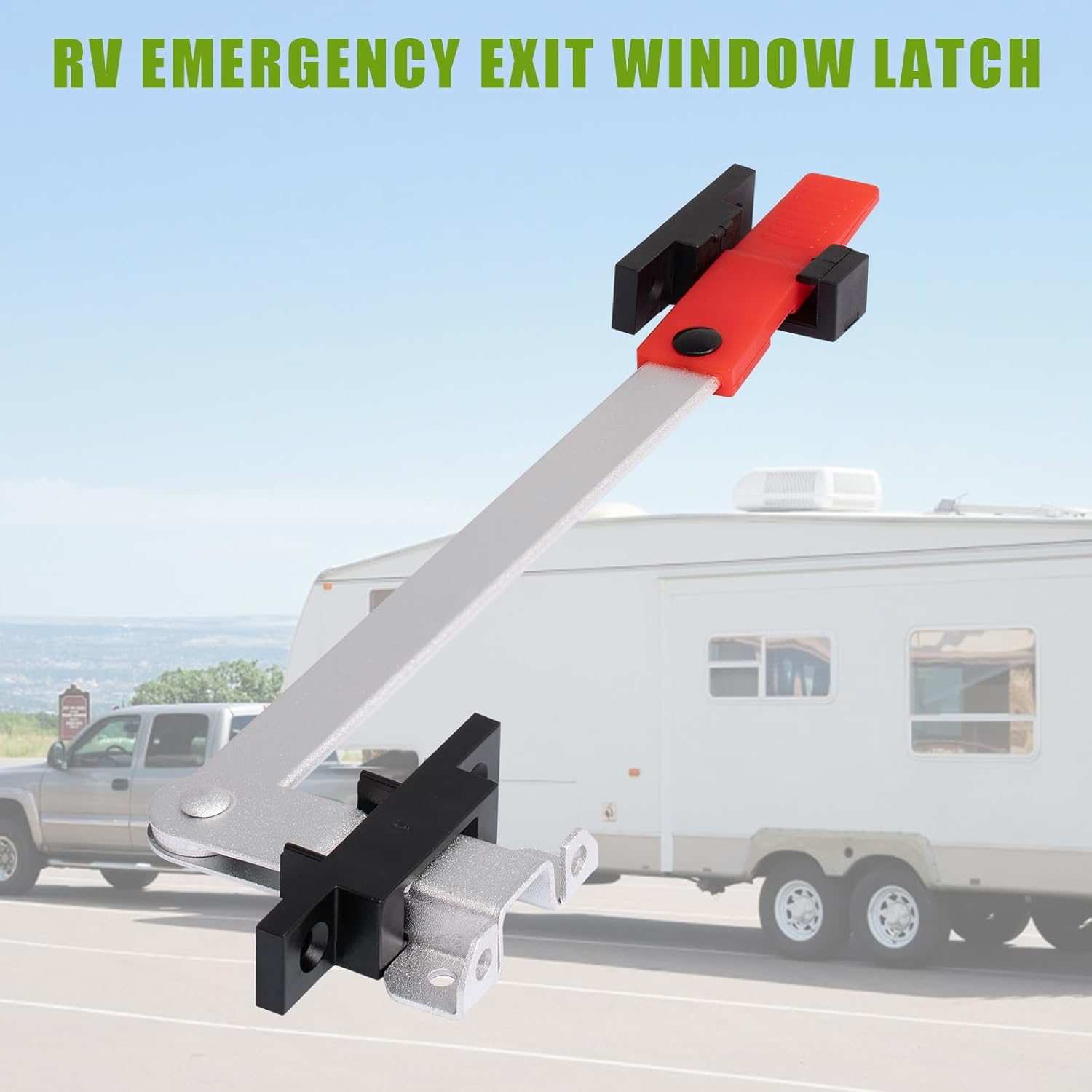 RV Emergency Exit Window Latch | Aluminum Egress Window Lock | Maximum Security | Control Emergency Window Half/Full Open image number 5