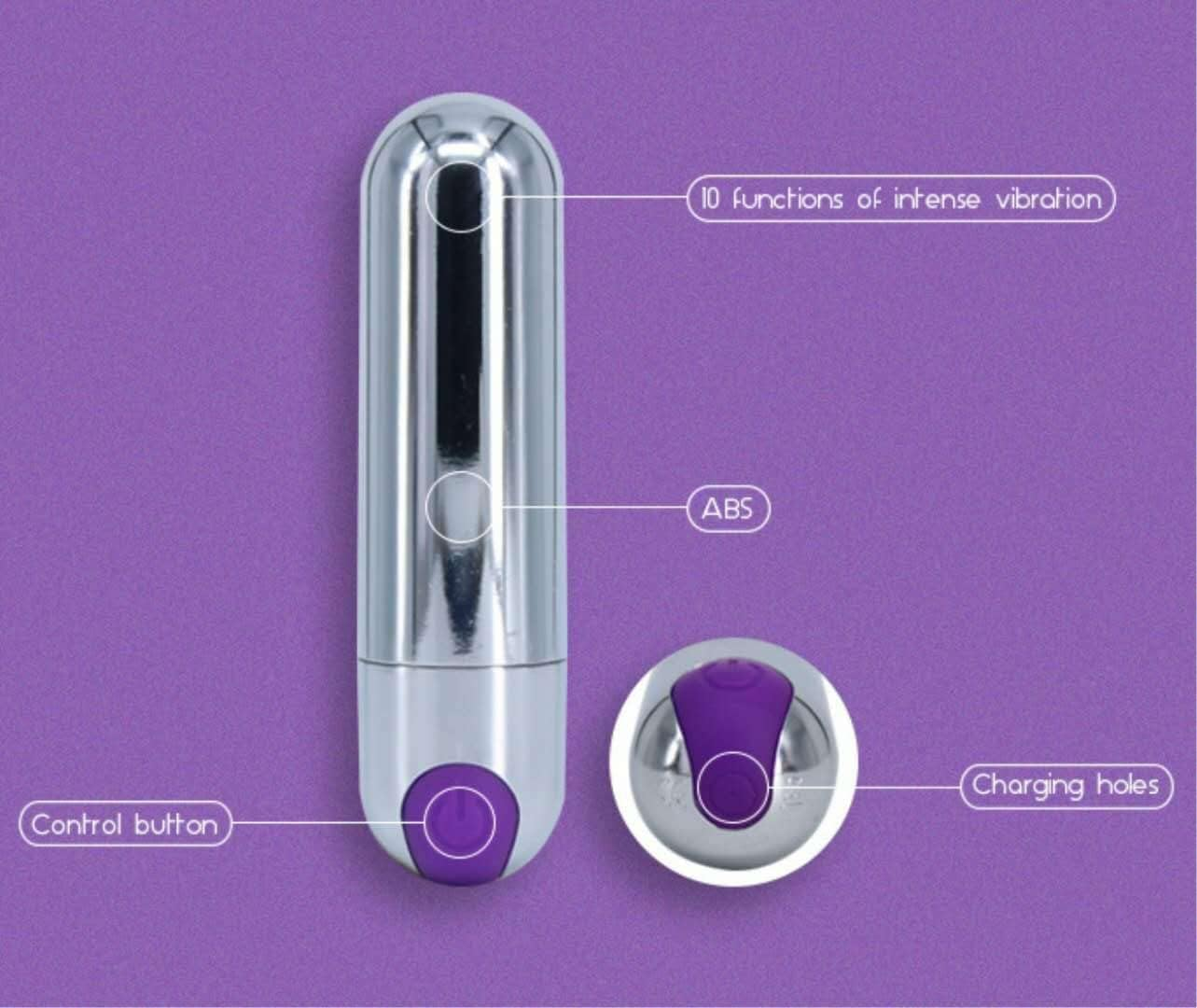 The Mini Purple Sized G Bullet Silicone Bionic Therapeutic Personal Magic Recovery Effect for Women Sensitive SPOTS to Maximize Vibrations。 image number 2