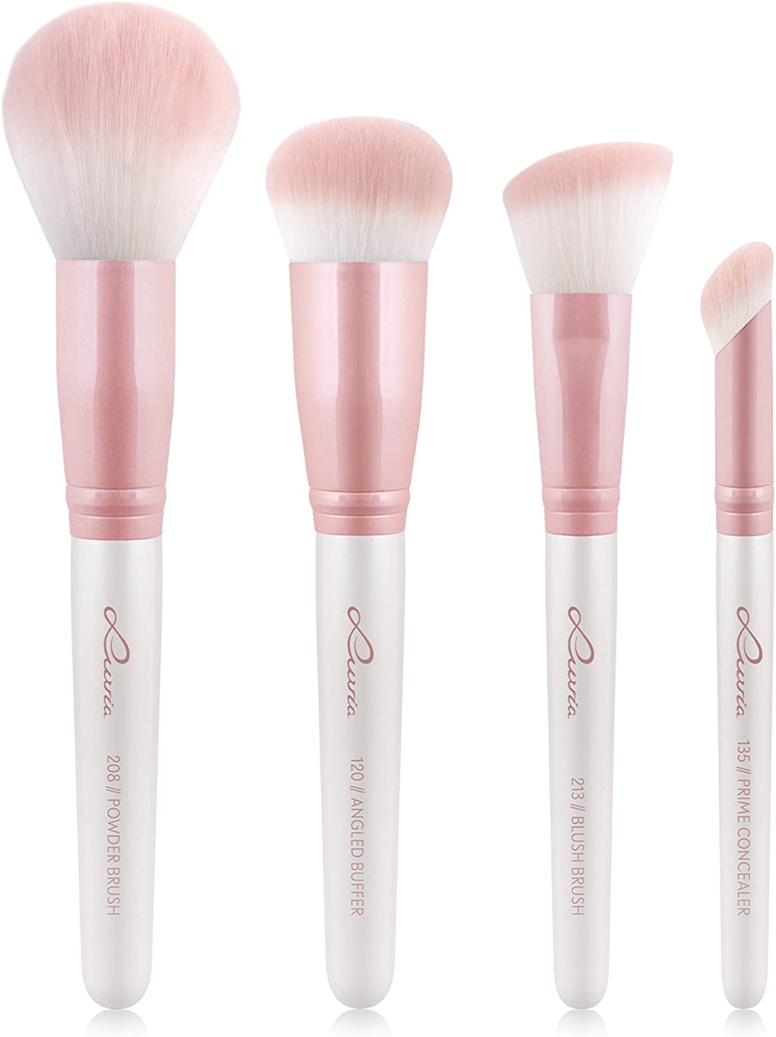 Luvia Make-Up Brush Set, Flawless Face Brush Set, Face Brush Set, 4 Vegan Cosmetic Brushes, Makeup Brush image number 1