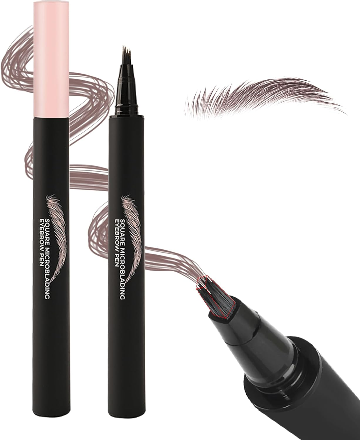 Microblading Liquid Eyebrow Pencil, Eyebrow Pencil, Waterproof, Smudgeproof, Multiple Fork Tip Hair Drawing, Precise Brush Tip, Long Lasting Formula, Women'S Makeup Lasts All Day 01 Brown image number 1