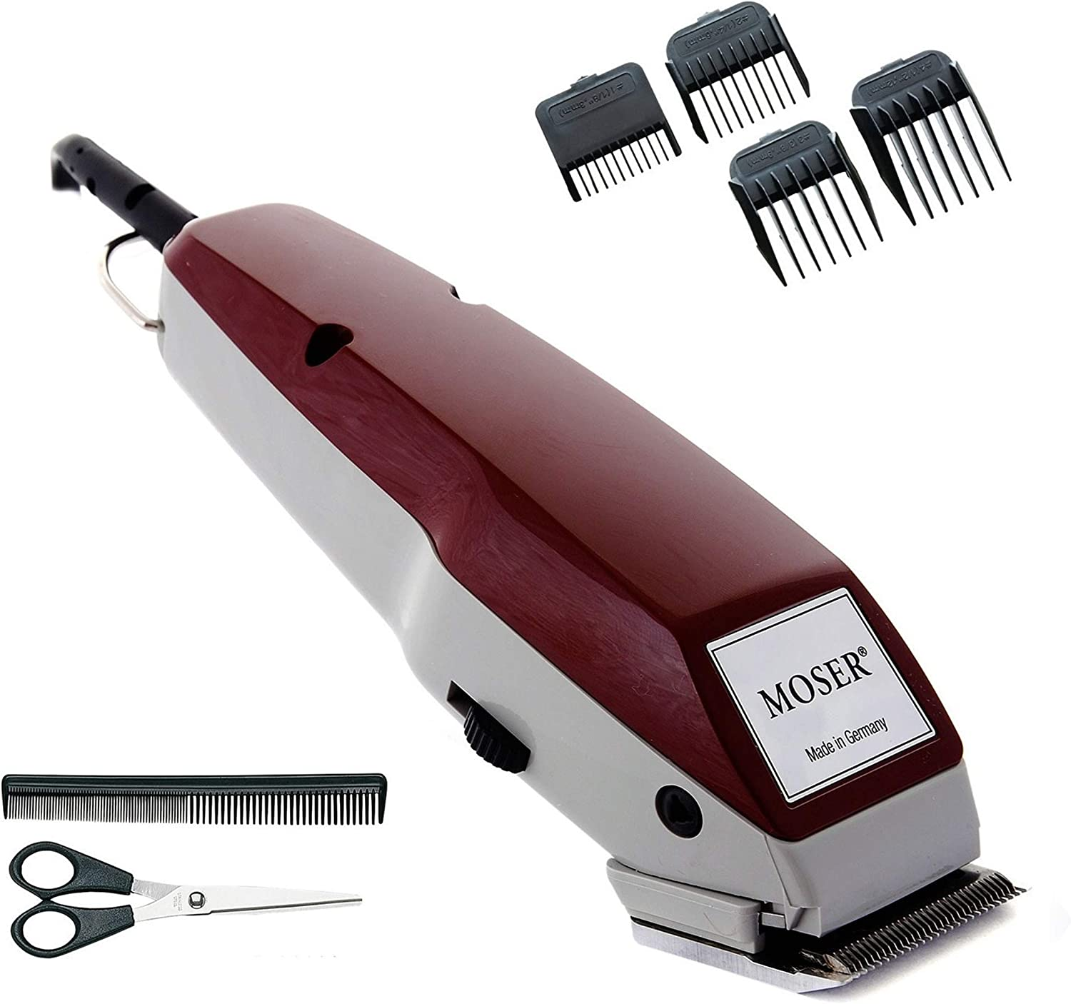 Moser 1400 Men'S Hair Clipper with Accessories 5 Locking Positions (0.7 to 3 Mm) Four Guide Combs image number 5