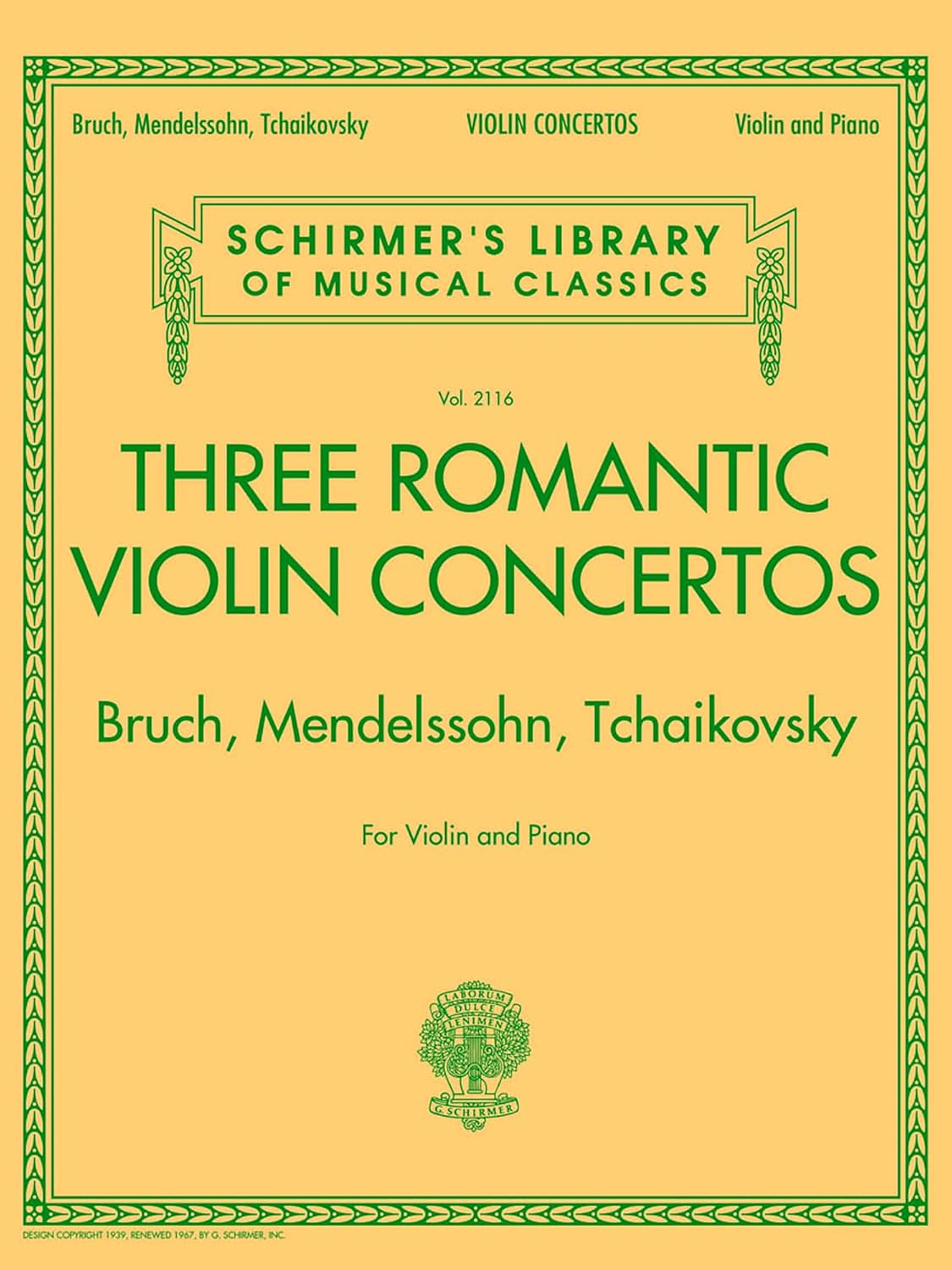 Three Romantic Violin Concertos: Bruch Mendelssohn Tchaikovksy Vin/Pno Schirm Libra: Schirmer Library of Classics Volume 2117 for Violin and Piano image number 4
