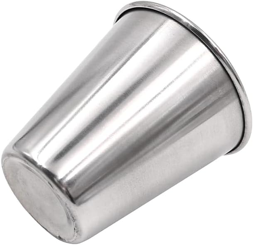 Set of 4 NUZAMAS Stainless Steel Shot Cups 70Ml Portable Wine Cups Drinking Vessel with Leather Carrying Case for Hiking Camping Travel Picnic image number 4