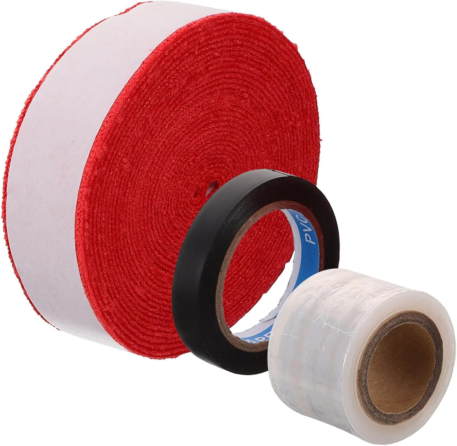 SUPVOX Red Cloth Towel Grip Absorbent Towel Tennis Racket Overgrip Sweatband Tape Racquet Grip Overgrip Wraps for Badminton Bike Handle 5M image number 6