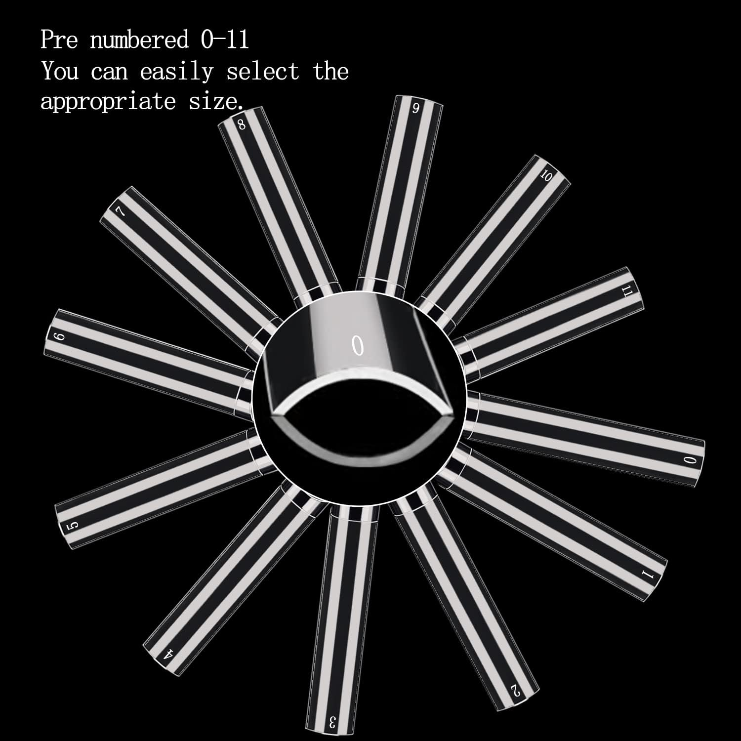 600PCS No C Curve Nail Tips for Acrylic Nails Professional, XXXL Clear Nail Tips Straight Square Flat Tips, Extra Long Acrylic Nails Tips Half Cover Fake Nails for Salon and Home DIY 12 Sizes image number 4