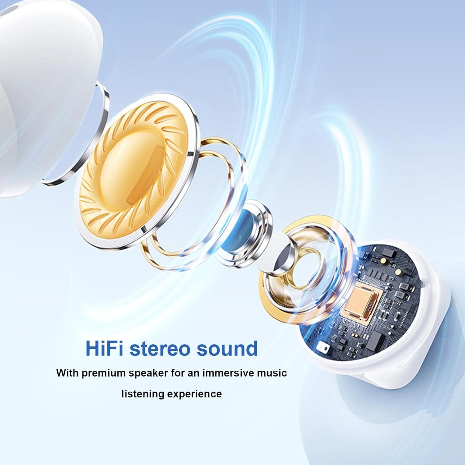 Luocute Language Translator Earbuds, Real Time Translation Earbuds, 144 Languages 5.4 Hifi with Color Screen Charging Case, Offers 6 Hours Play Time and 30 Hours Standby Time. (White) image number 1