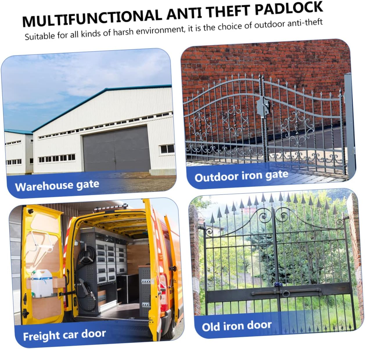 AUTSUPPL Combination Padlock Luggage Lock with 4-Digit Resettable Password, 45Mm Large Household Travel Suitcase Padlock for Theft Protection and Security image number 6