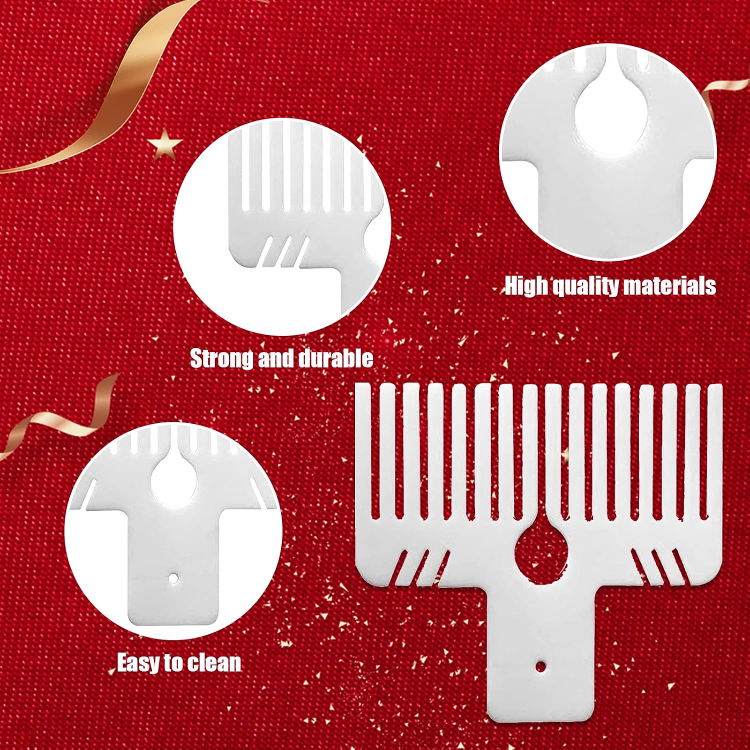 Suxgumoe Bow Maker Tool, Bow Maker Tool for Ribbon Craft, Plastic Bow Maker Comb Bow Making Tool for Bows Gift Wrapping, Wrist Corsages, Home Decorations, Hair Bows, Holiday Wreaths, White image number 1