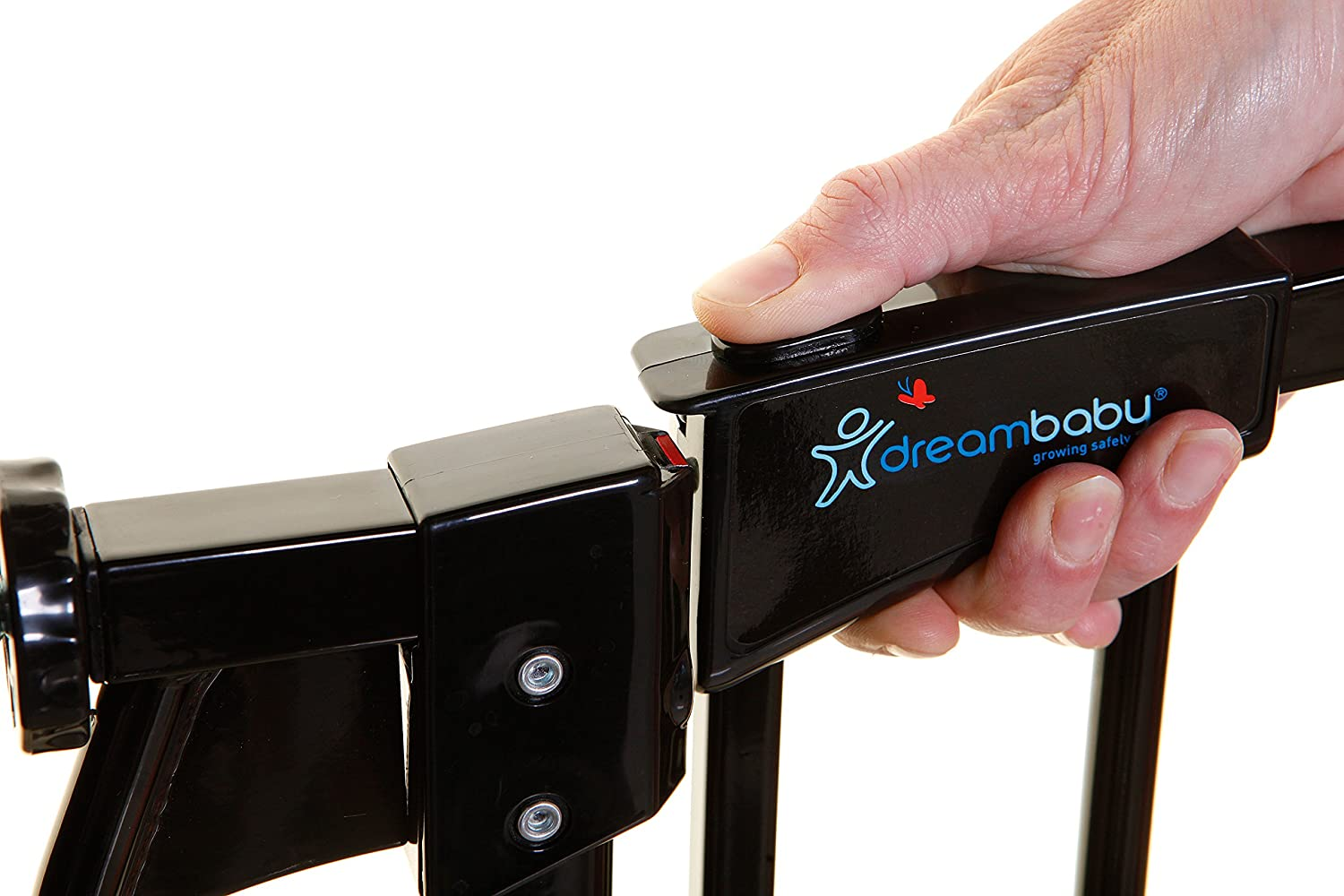 Dreambaby Chelsea Xtra-Wide Hallway Auto-Close Security Gate, Black