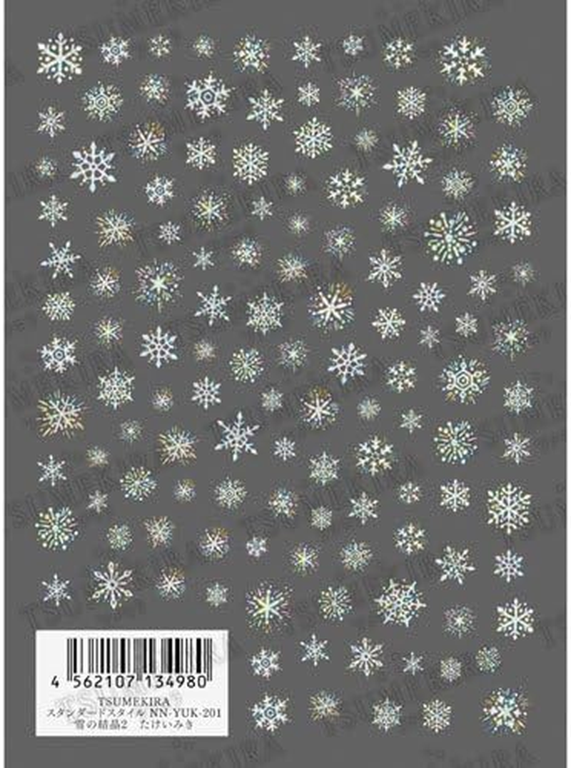 Tsumekira NN-YUK-201 Nail Stickers, Standard Series, Snowflake 2
