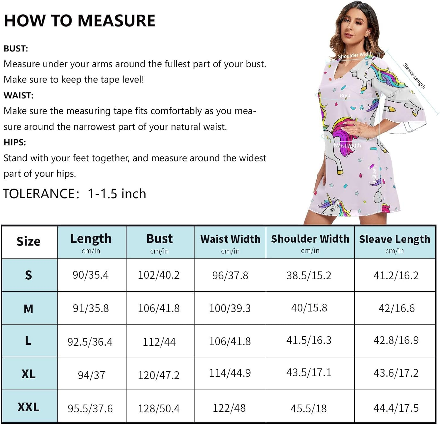 Playful Unicorn Pastel Purple Ladies Chiffon Dress Printed Maternity Dress Party S-XXL