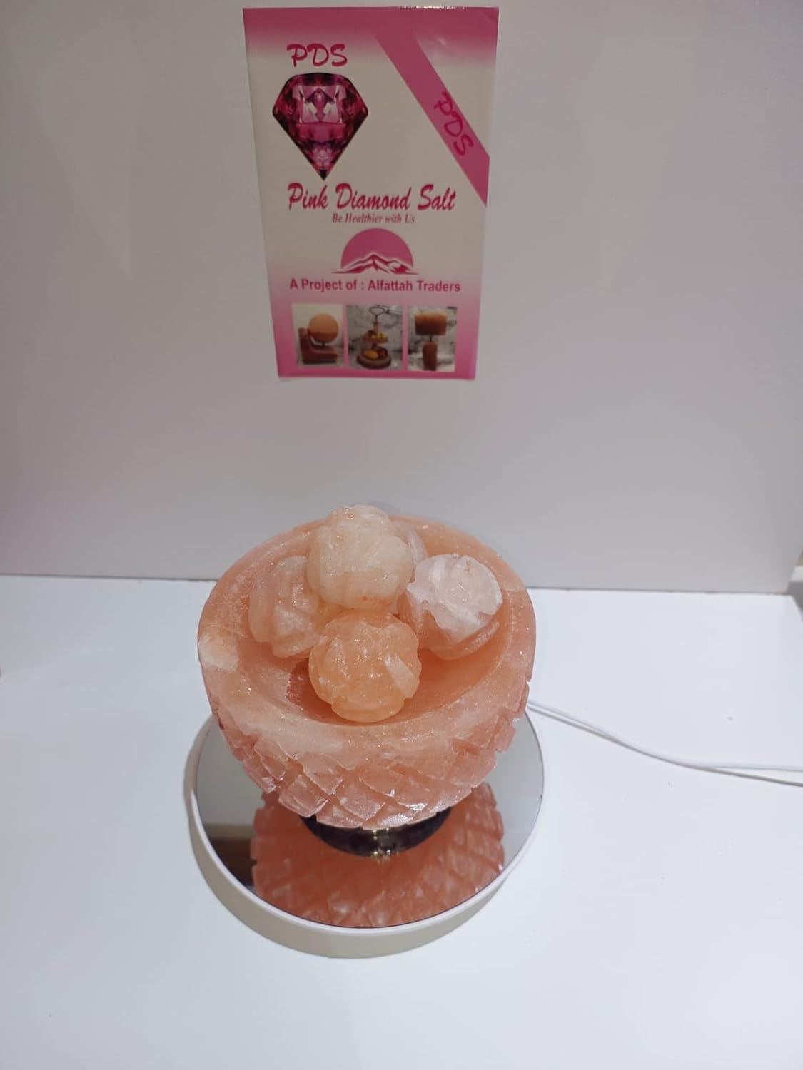 3-4 KG Himalayan Premium Natural Pineappple Fire Bowl Salt Lamp 100% Authentic, Beautifully Hand Crafted Pineappple Fire Bowl Salt Lamp image number 3