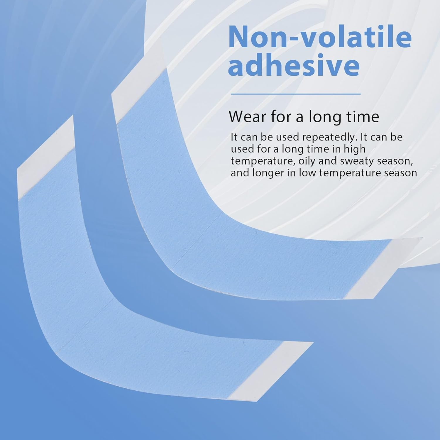 Spacesea 36Pcs/Lot Super Strong Hair Wig Tape Double Adhesive Extension Tape Strips Waterproof for Toupee/Lace Wigs Film CC Shape image number 2