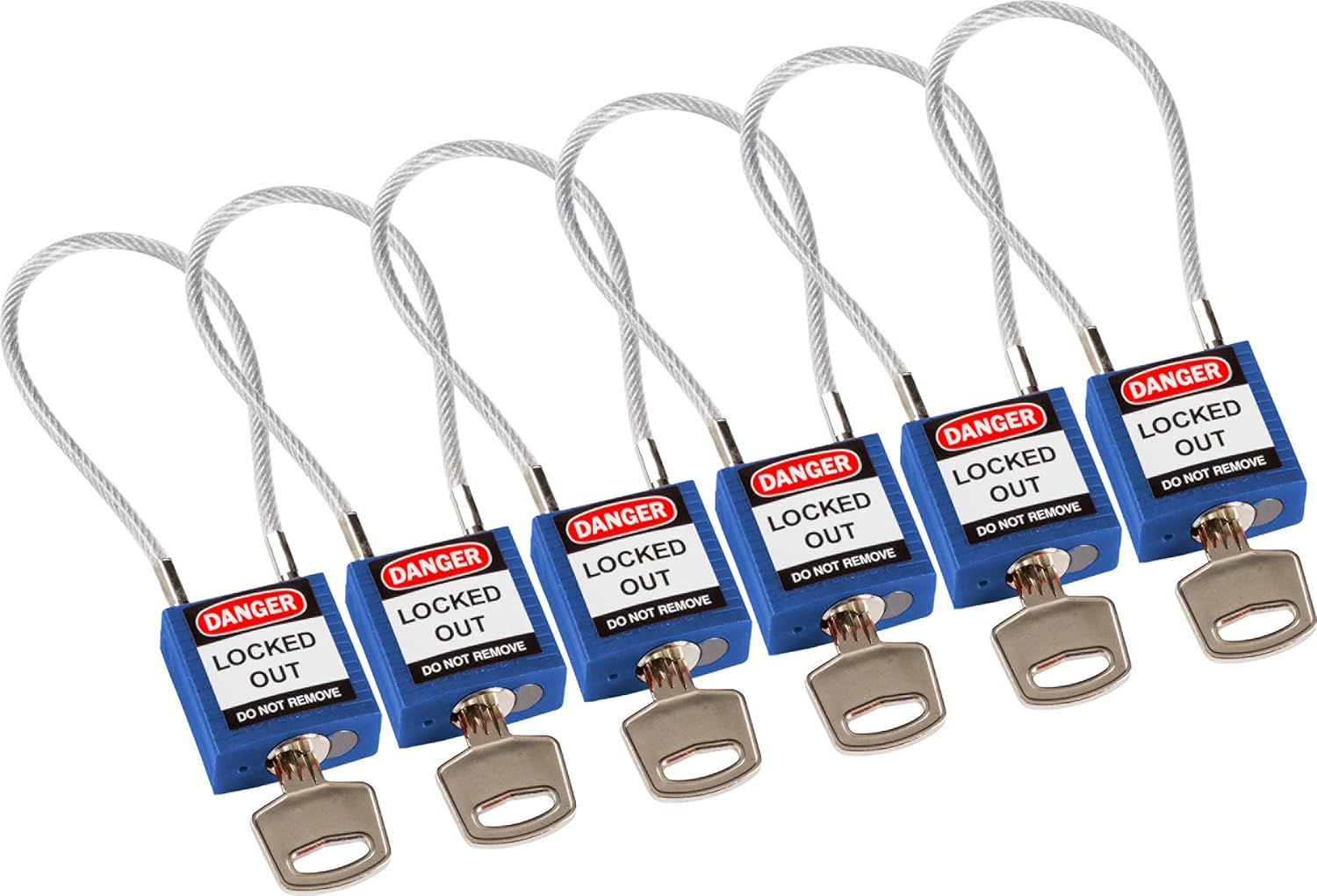 Compact Cable Security Padlock 32Mm X 16Mm Red (Pack of 6)