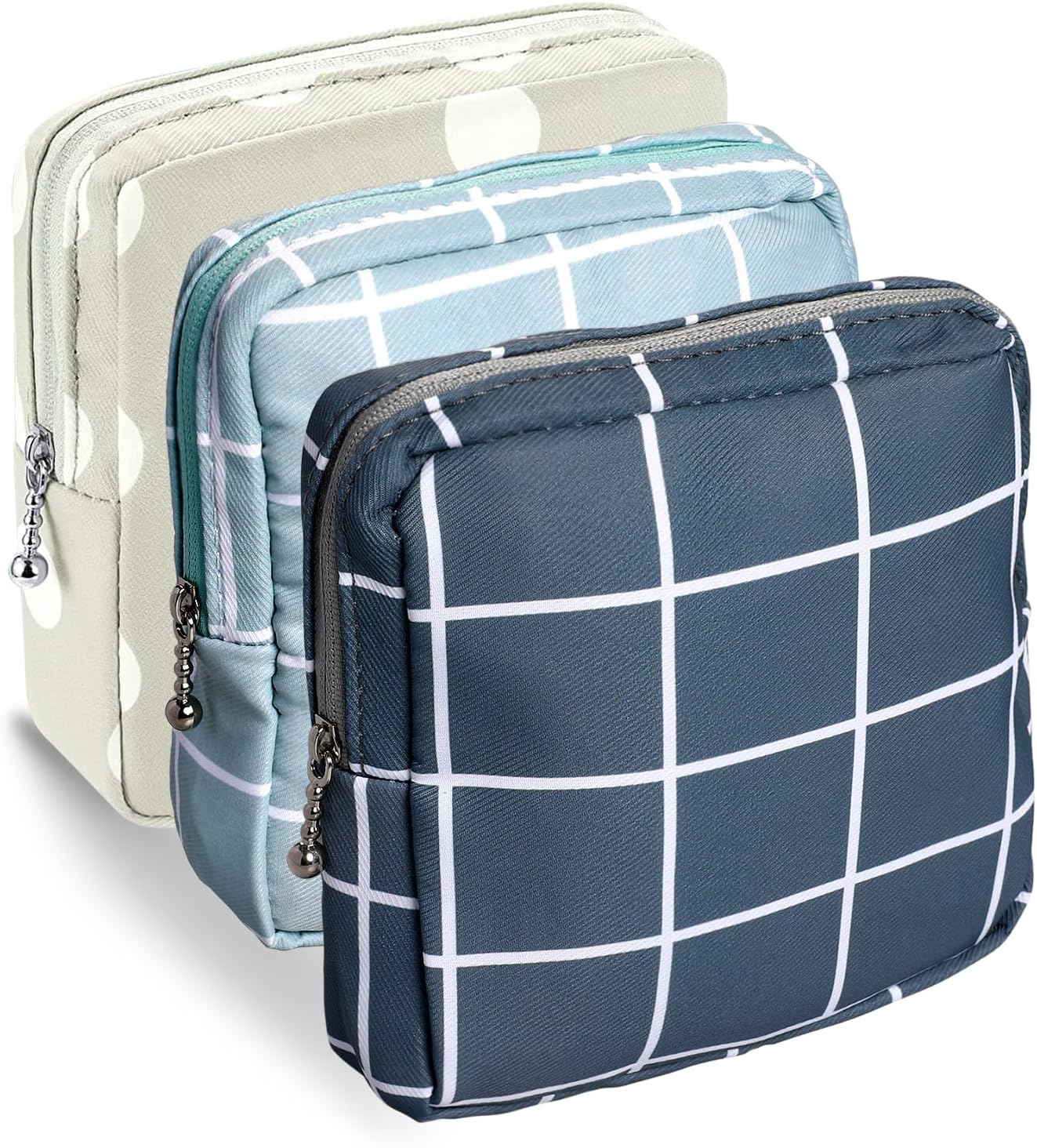 KALIONE 4Pcs Sanitary Napkin Pad Pouch, Period Bag Period Pouch,Tampon Storage Pouch, Portable Reusable Menstrual Pads Bags for Women Teen Girls, Tampons Holder, Pad Bag, Feminine Care