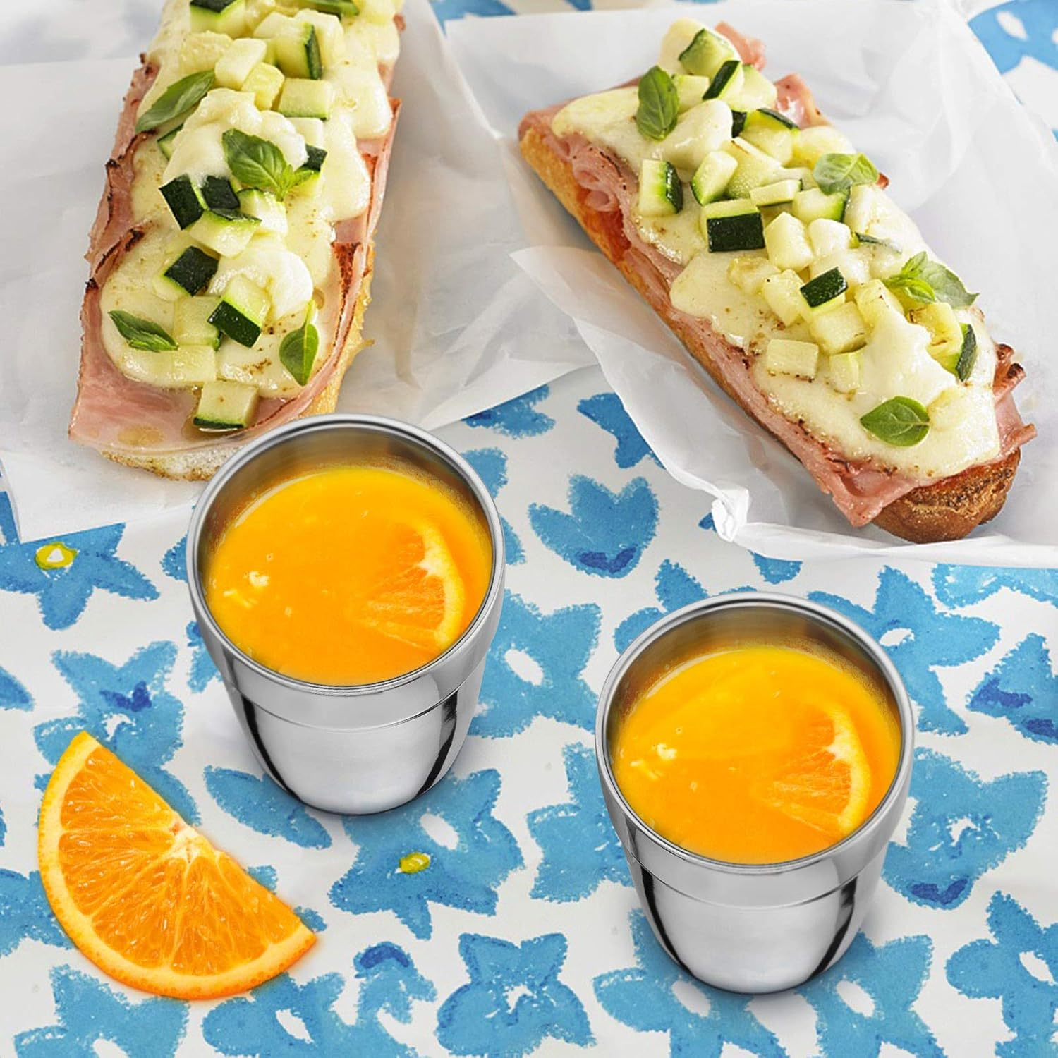 Cups for Toddlers Kids, E-Far 6 Ounce Stainless Steel Insulated Tumblers for Children Preschoolers, Training & Transition, Double Wall & Shatterproof, Mirror Polished & Dishwasher Safe - 6 Pack image number 4