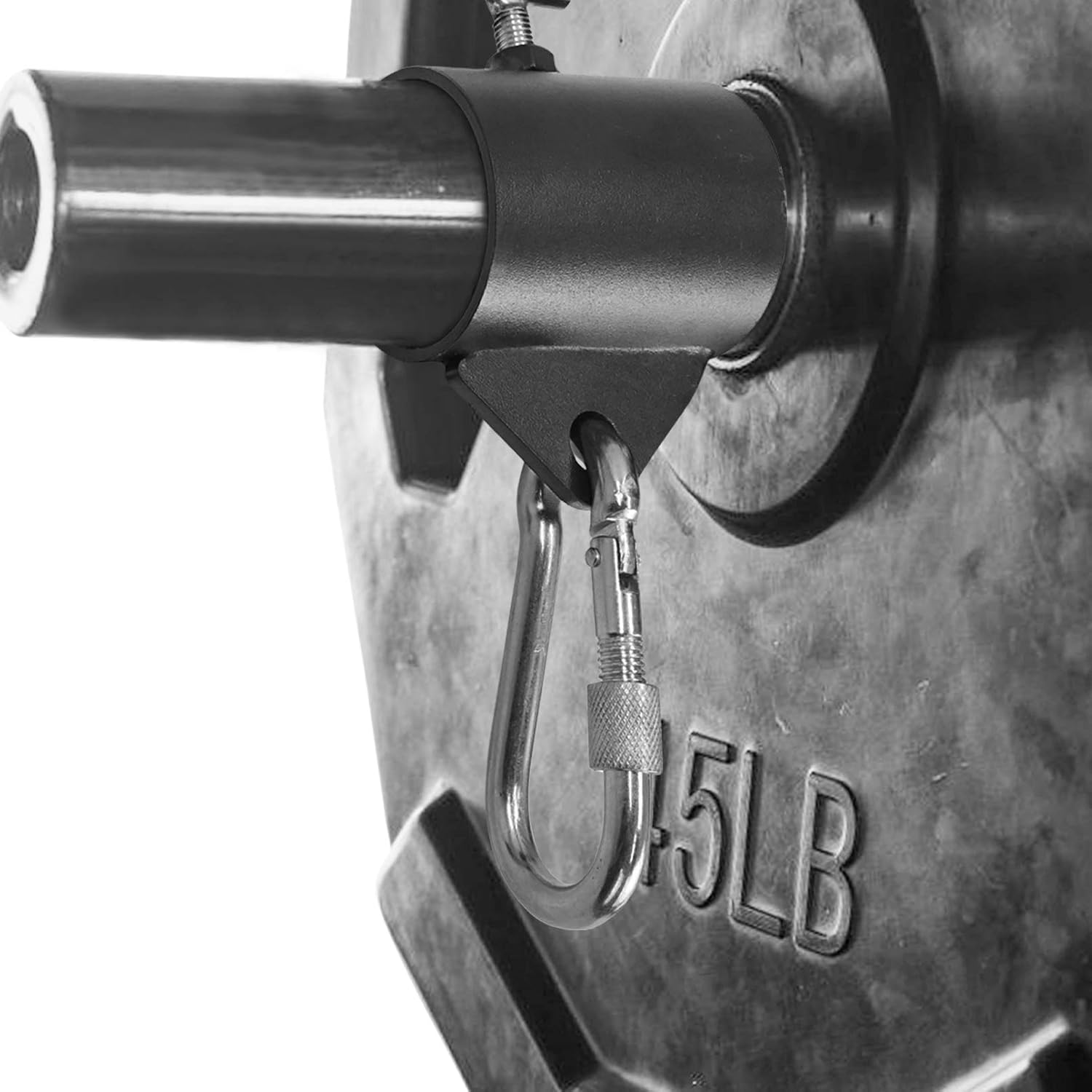 Luwint Mini Barbell Jack/Chain Collars with Loop for Weightlifting Deadlift image number 6