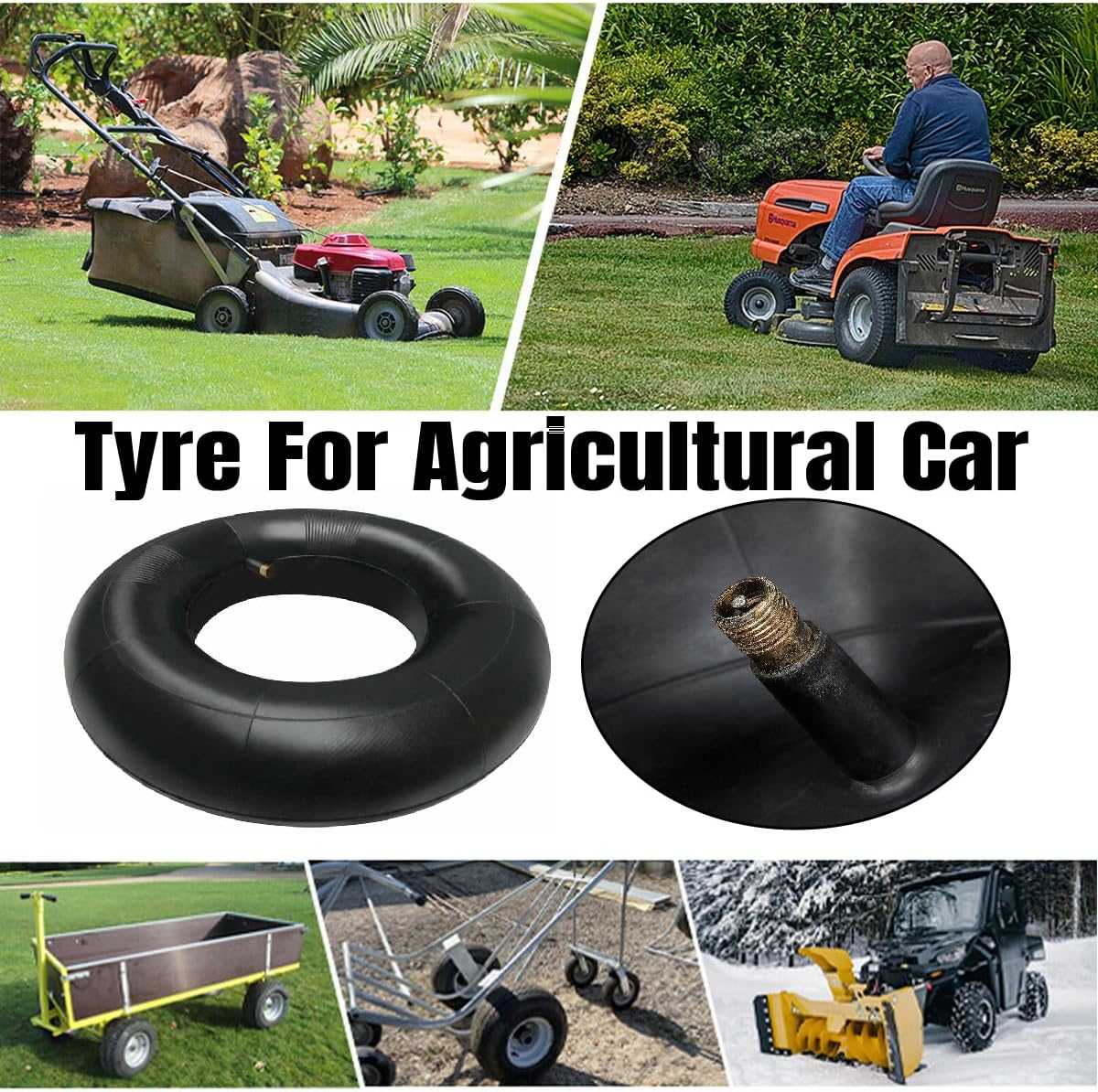 AIMALL 15X6.00-6 Inner Tube for Lawn Mower Tire &ndash; 15 Inch Pneumatic Tire Inner Tube, Fits 6 Inch Rim, Ideal for Agricultural Vehicles