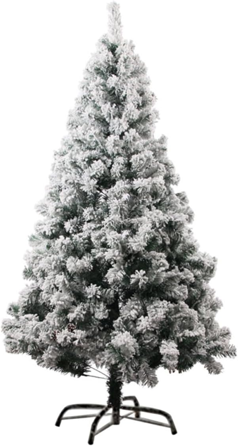 Artificial Flocked Christmas Tree White for Home Mall Decoration Simulated Xmas Tree Adornment Festive and Charming Random Style image number 3