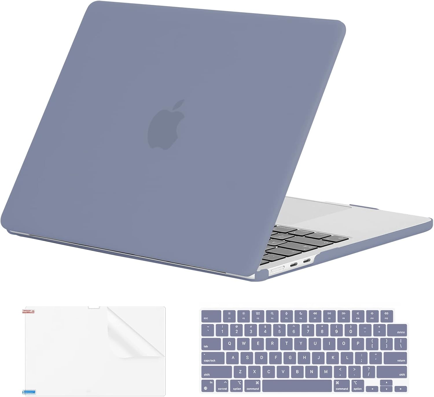 Eoocoo Compatible with Macbook Air 13 Inch Case 2025-2022 M4 A3240 M3 A3113 M2 A2681, Clear Air 13.6" Laptop Hard Shell Case + Keyboard Skin Cover + Screen Protector, Crystal Clear