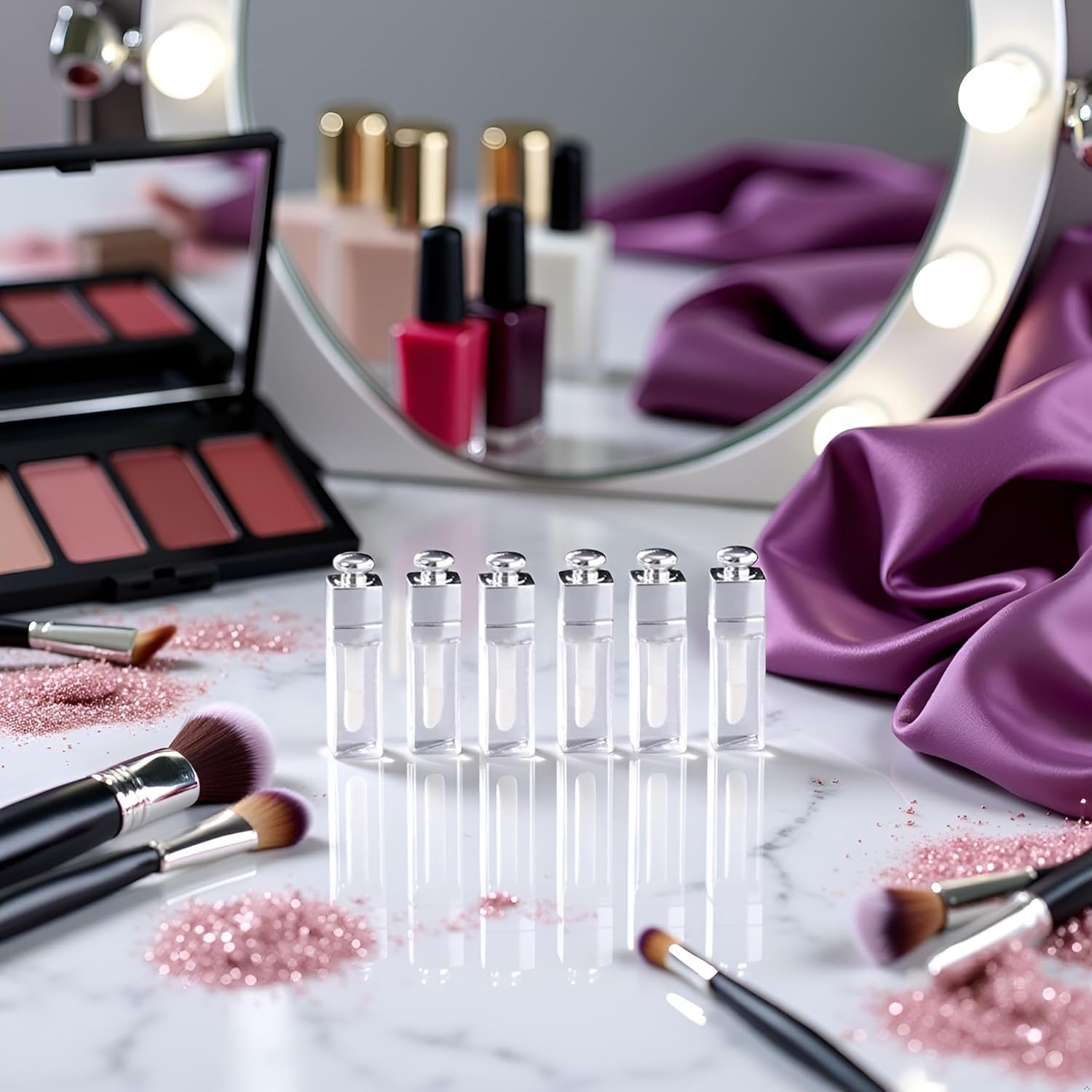 6 Pcs 3Ml Empty Lip Gloss Tubes Containers Clear Refillable Lip Balm Bottles Transparent Mini Lipstick Containers for DIY Makeup Lip Gloss Makeup image number 2