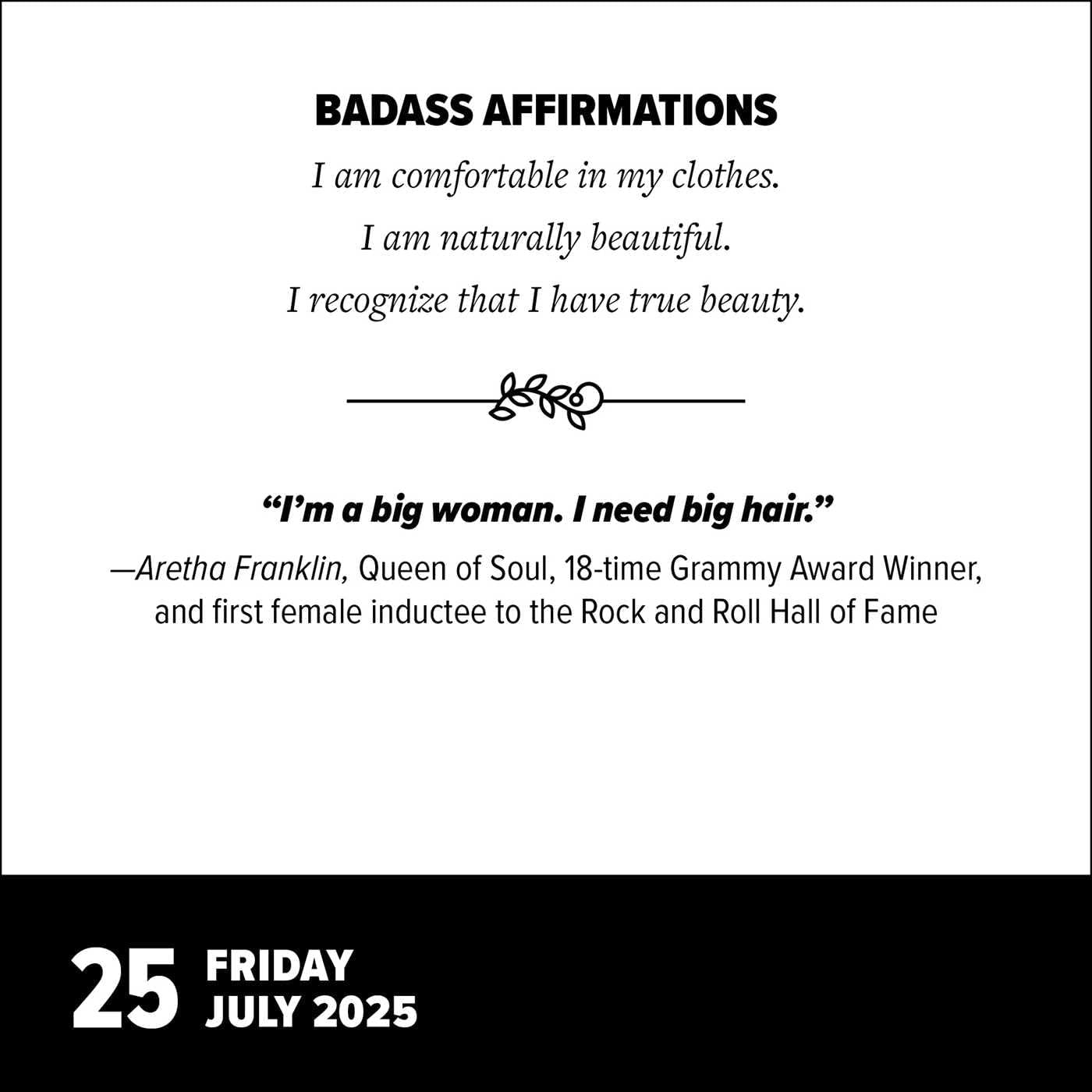 Badass Affirmations 2025 Day-To-Day Calendar: the Wit and Wisdom of Wild Women image number 2