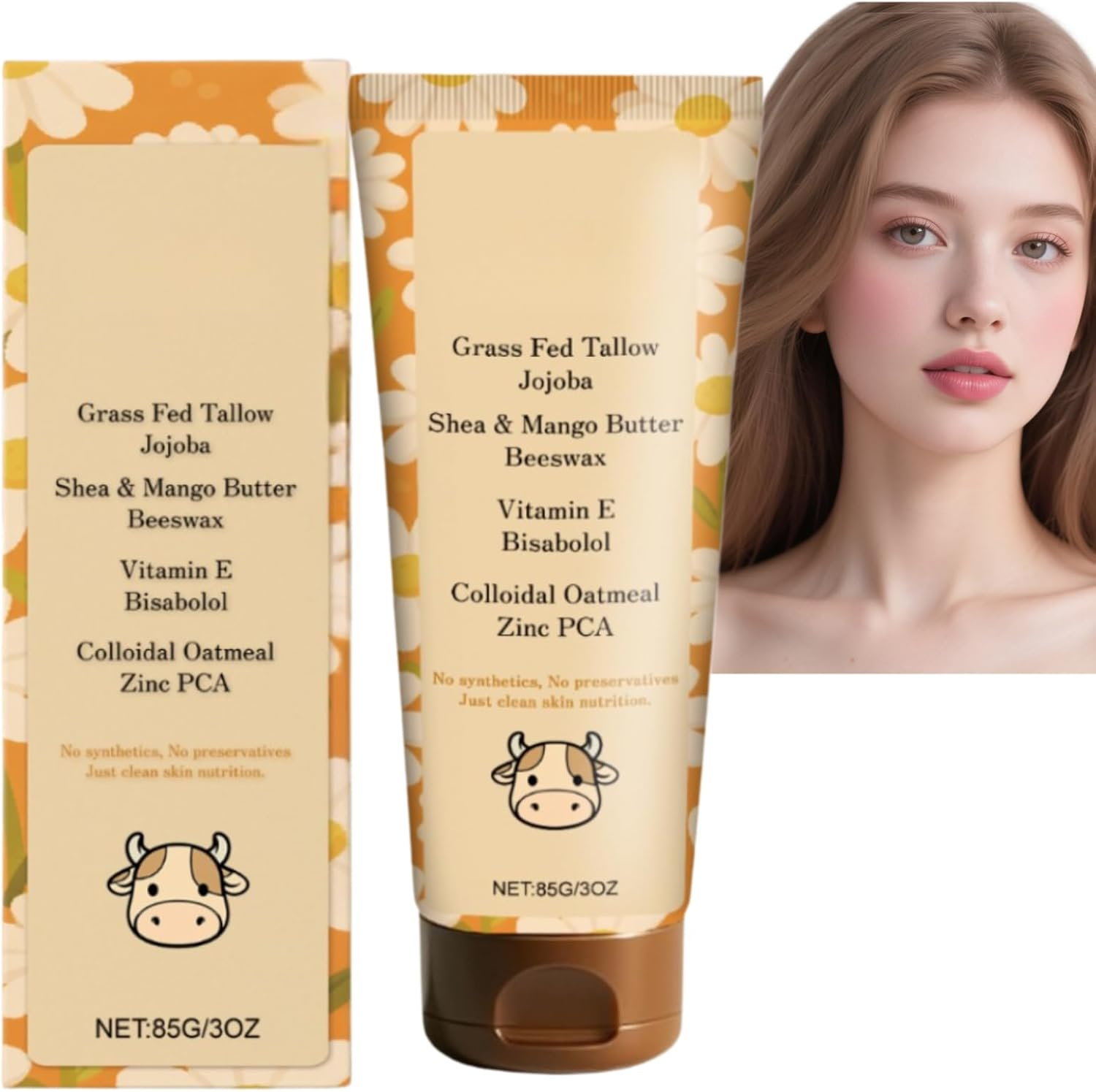 Belano Tallow Glow Balm, Tallow Barrier Reconstruction Balm with Colloidal Oatmeal & Organic Tallow, Deep Nourishment & Long-Lasting Hydration, Supports Skin&rsquo;S Natural Barrier (2Pcs)