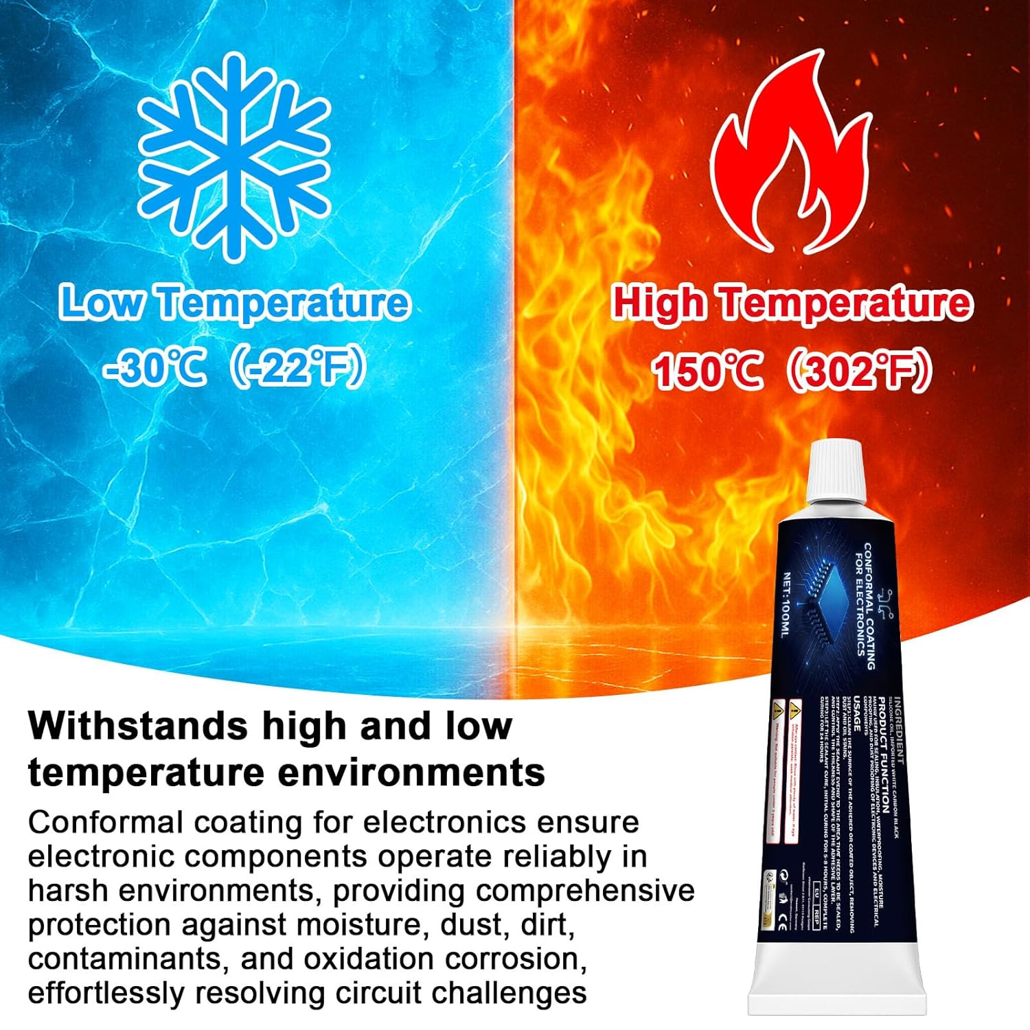 100Ml Conformal Coating for Electronics, Potting Compound for Circuitry Provides Sealing, Insulation, Waterproof and Dustproofing Functions to Ensure the Stable Operation of Electronic Components image number 2