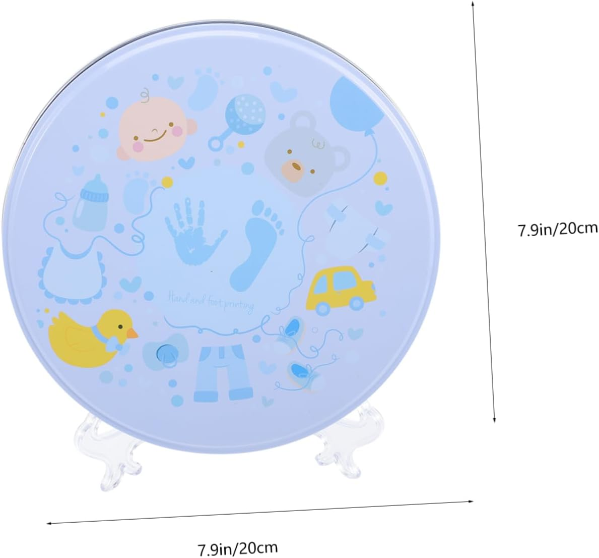 1 Set Hand and Foot Ink Pad Footprint DIY Keepsake First Newborn Present Moulds Hand Mold Kit Ornament Making Kit for New Born Essentials For image number 4