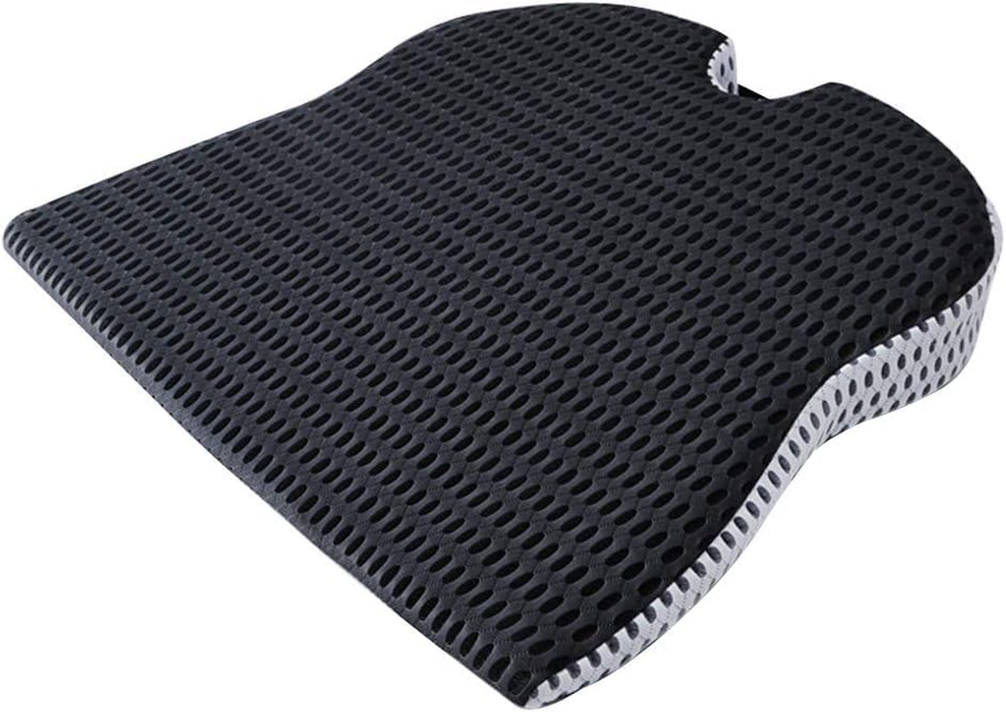 Car Wedge Seat Cushion for Car Driver Seat Office Chair Wheelchairs Memory Foam Seat Cushion (Black) - Grey image number 6